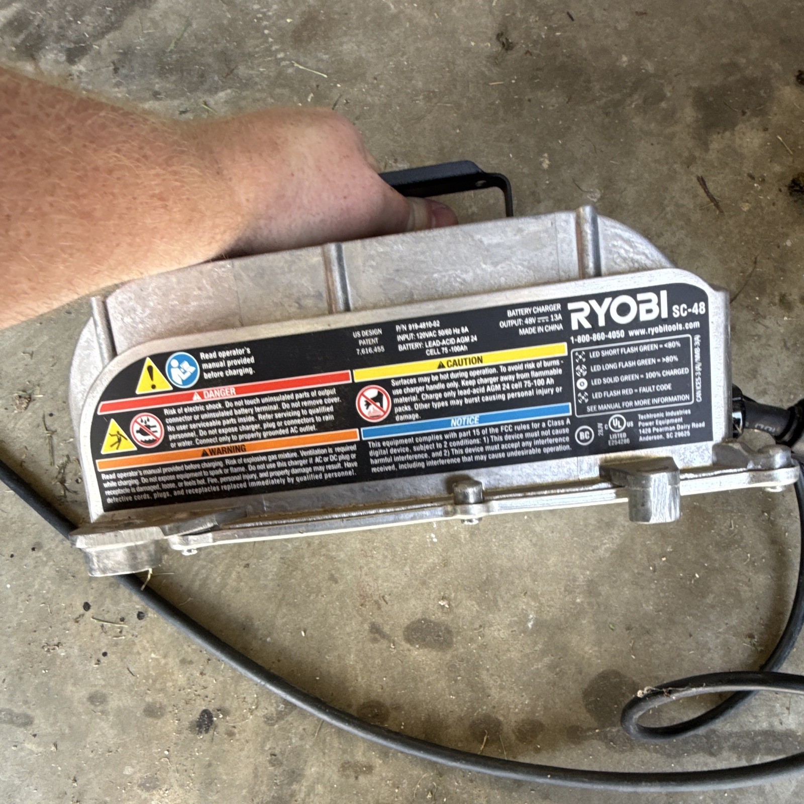 Ryobi SC-48 48V Power Tool Battery Charger, Silver (1400140)