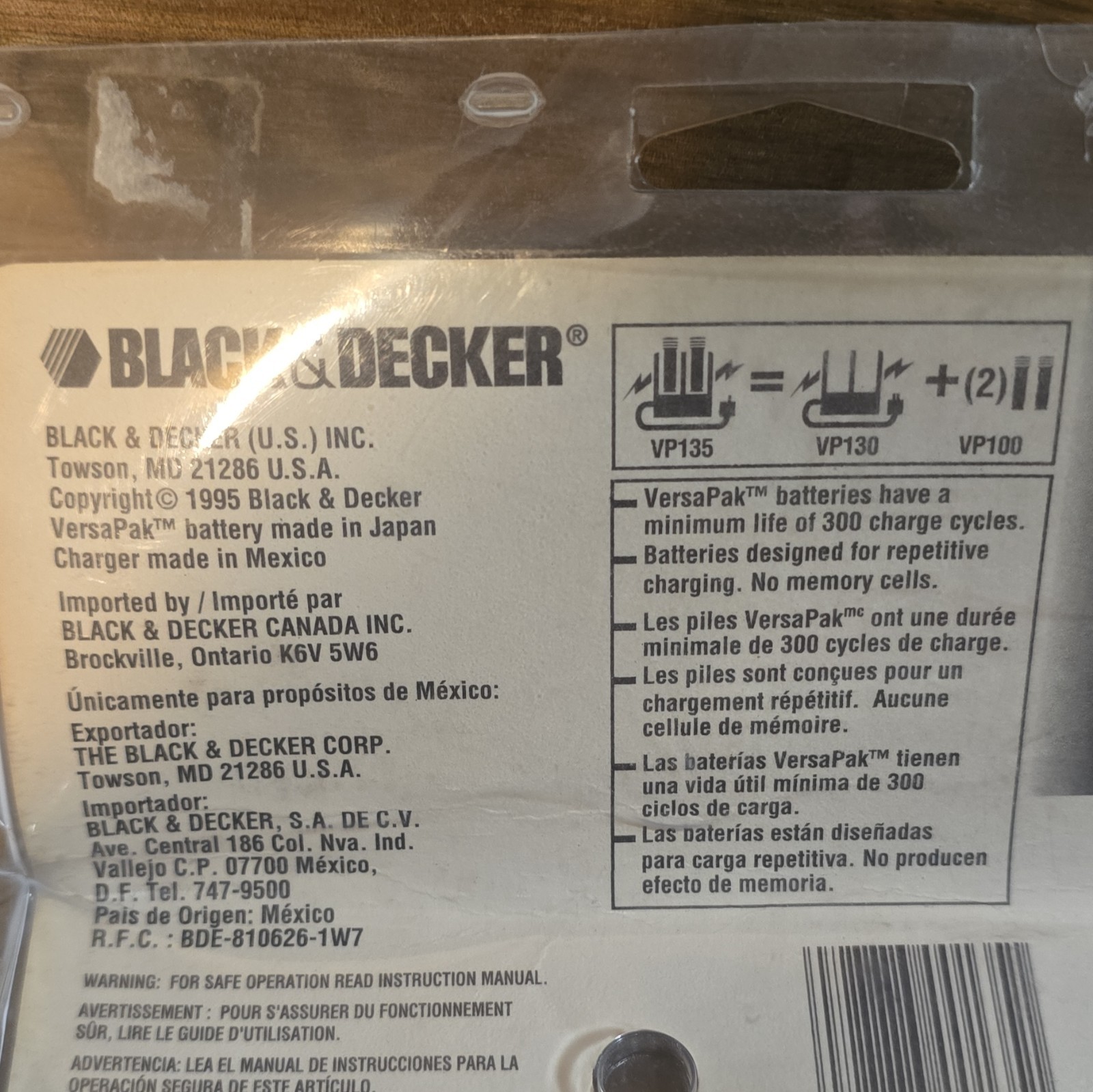 Black & Decker VersaPak VP135 Starter Kit Charger w/ 2 Batteries 6V