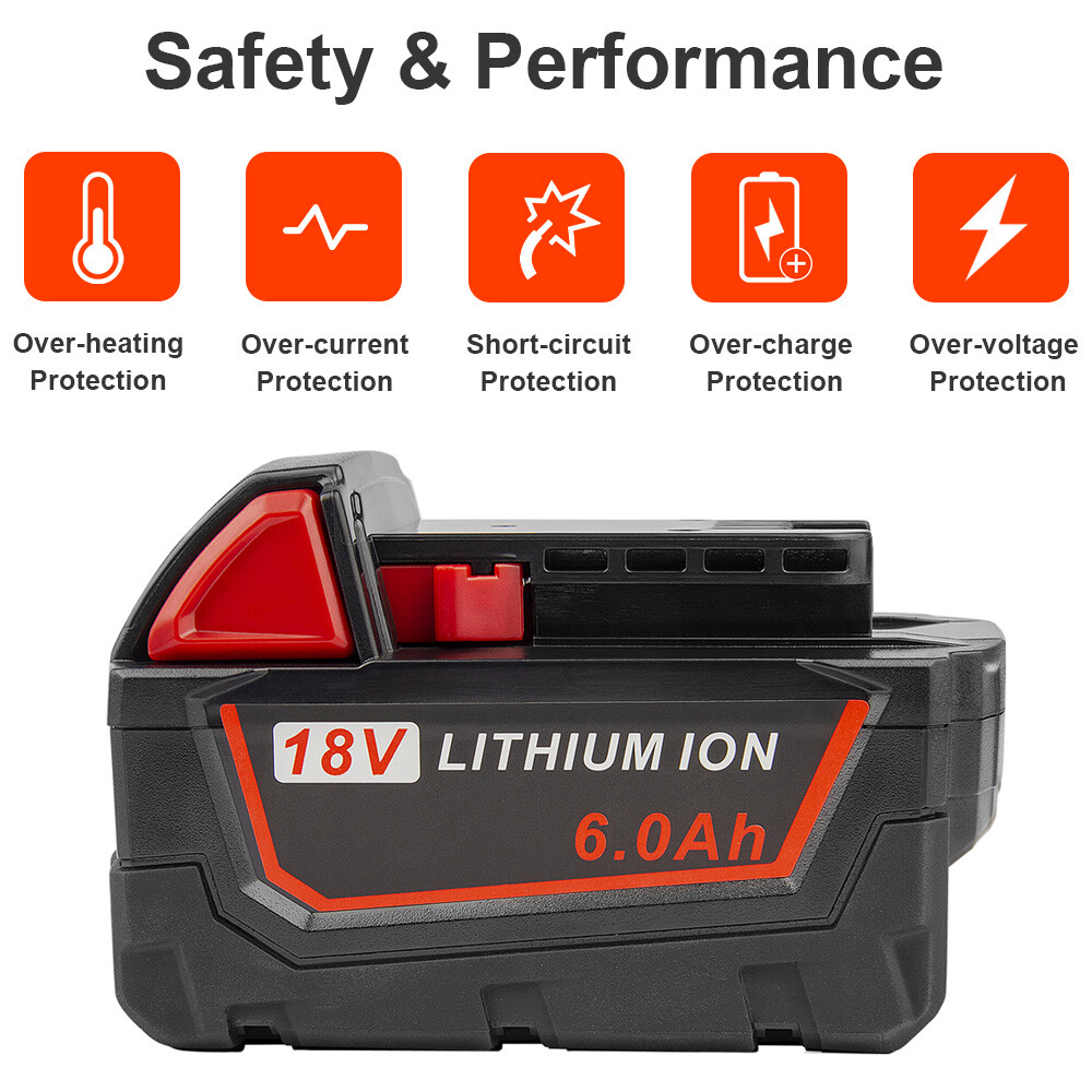 5.0Ah For Milwaukee M18 Extended Capacity Battery Lithium XC 48-11-1860 NEW