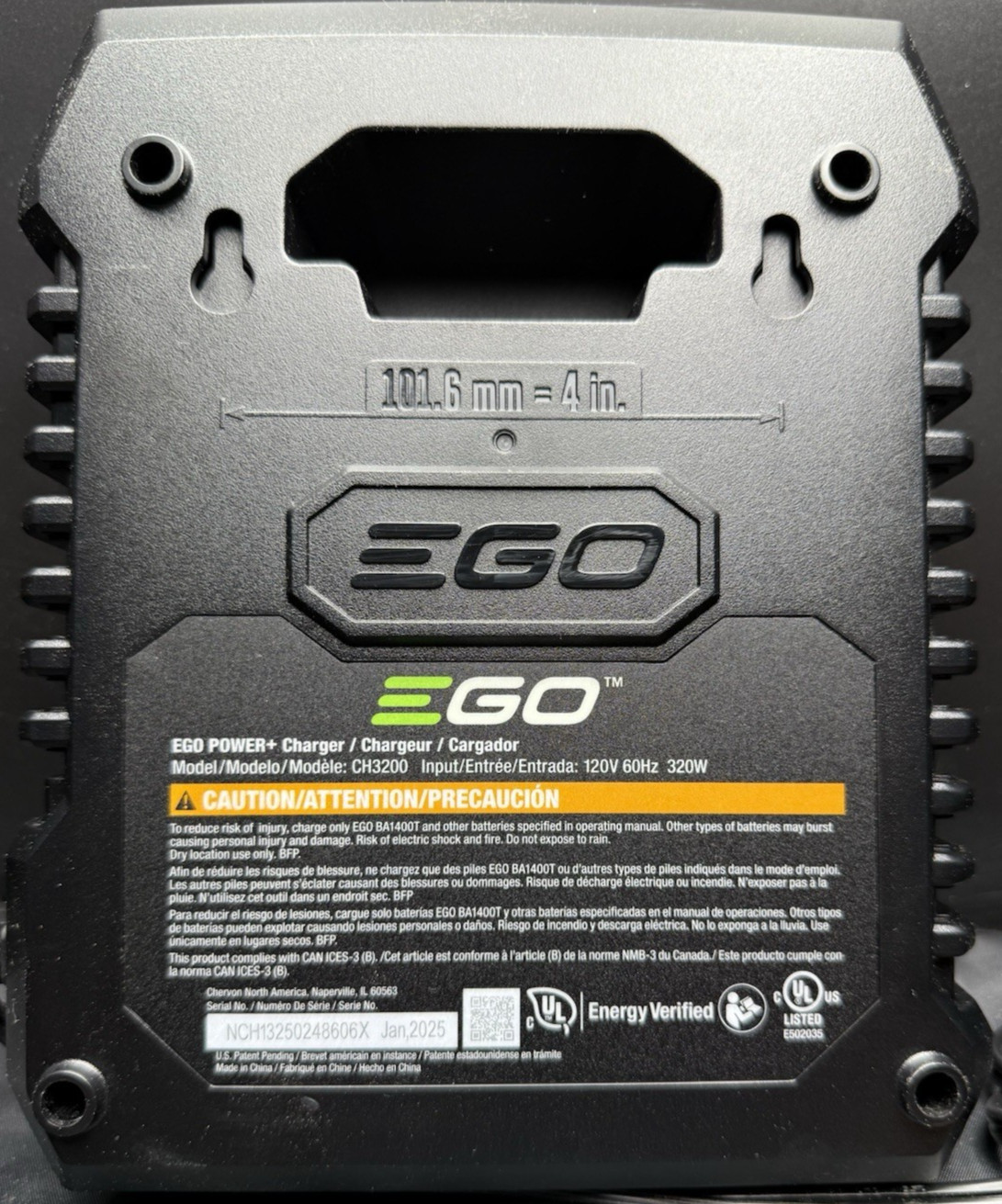 GENUINE OEM EGO POWER+ 320W 56V LITHIUM-ION CHARGER CH3200 FASTER CHARGER NEW