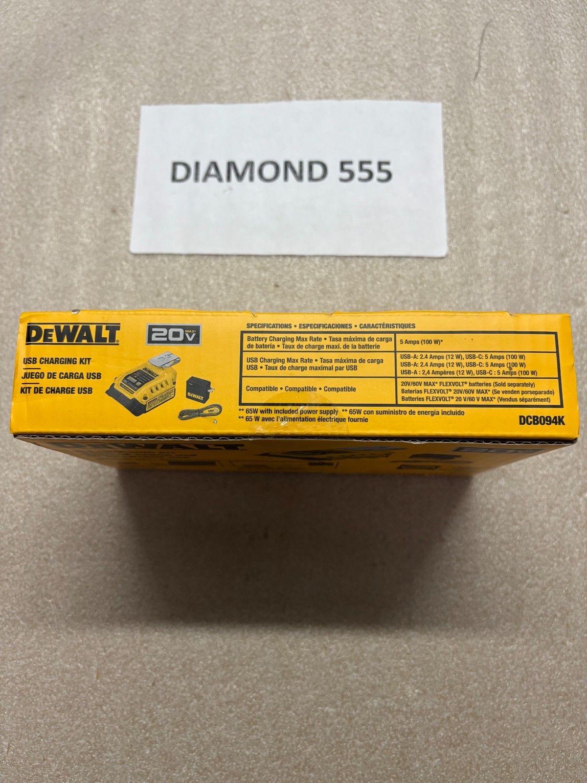 DEWALT DCB094K 20V USB-C Charging Kit | 4159