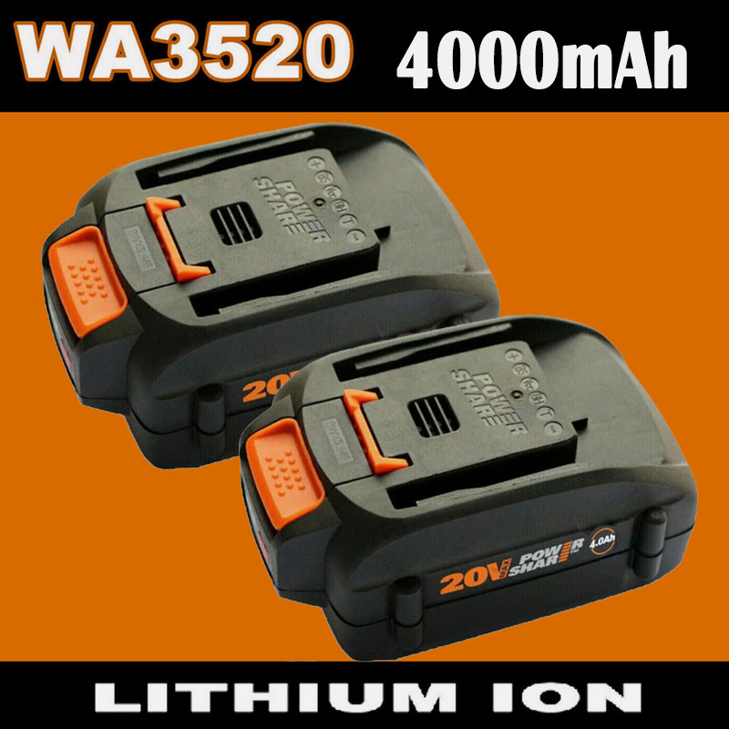 2Pack For WORX 20V MAX Compact Lithium Battery 20V WA3520 WA3525 WA3575 WG155