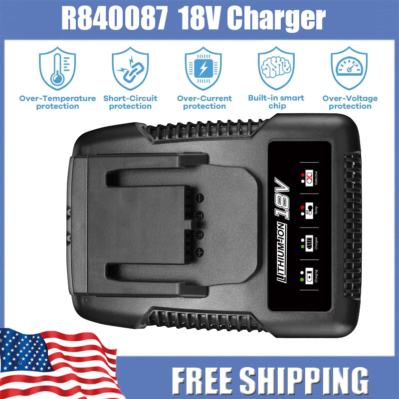 18 Volt Battery Charger For Ridgid 18V R840087 Hyper Lithium R840085 Rigid Tool