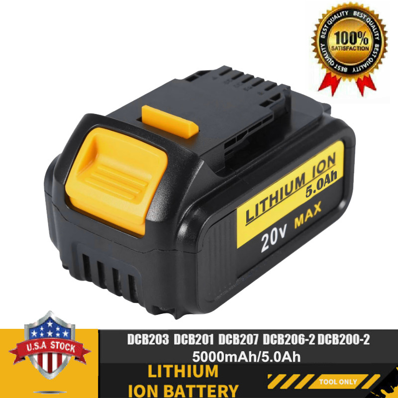 5.0Ah 20V MAX XR DCB205 Battery Replacement for DeWalt Cordless Tools