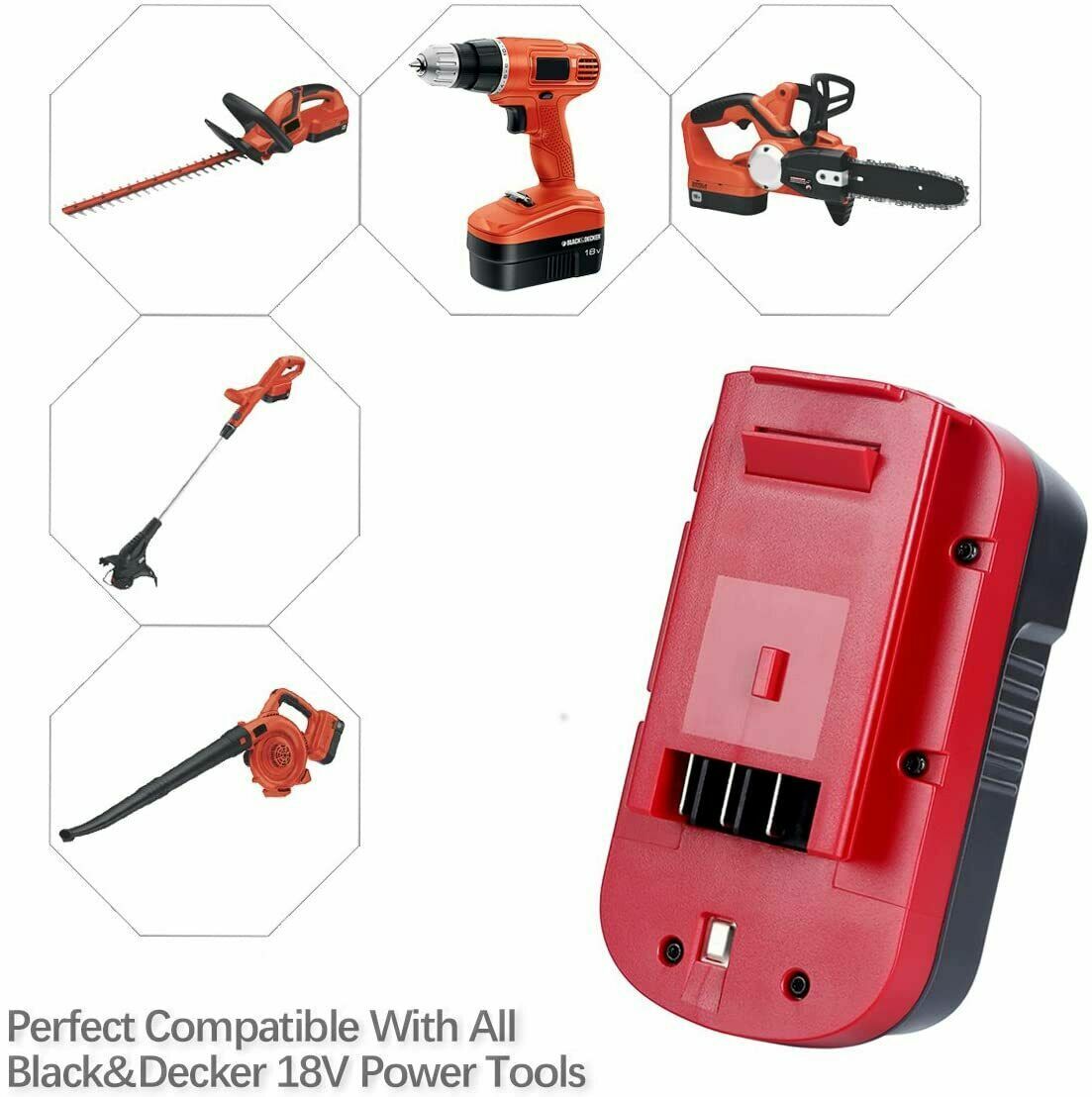 Pack 18V for Black and Decker HPB18 18 Volt 6.0Ah Battery HPB18-OPE 244760-00
