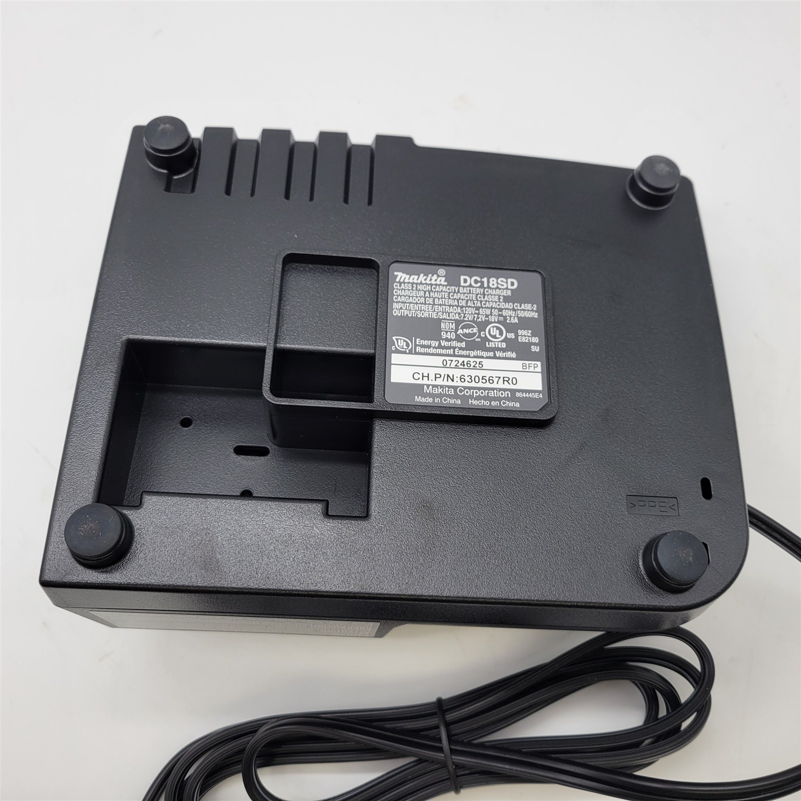 Makita DC18SD 7.2V-18V Standard Lithium-Ion Battery Charger