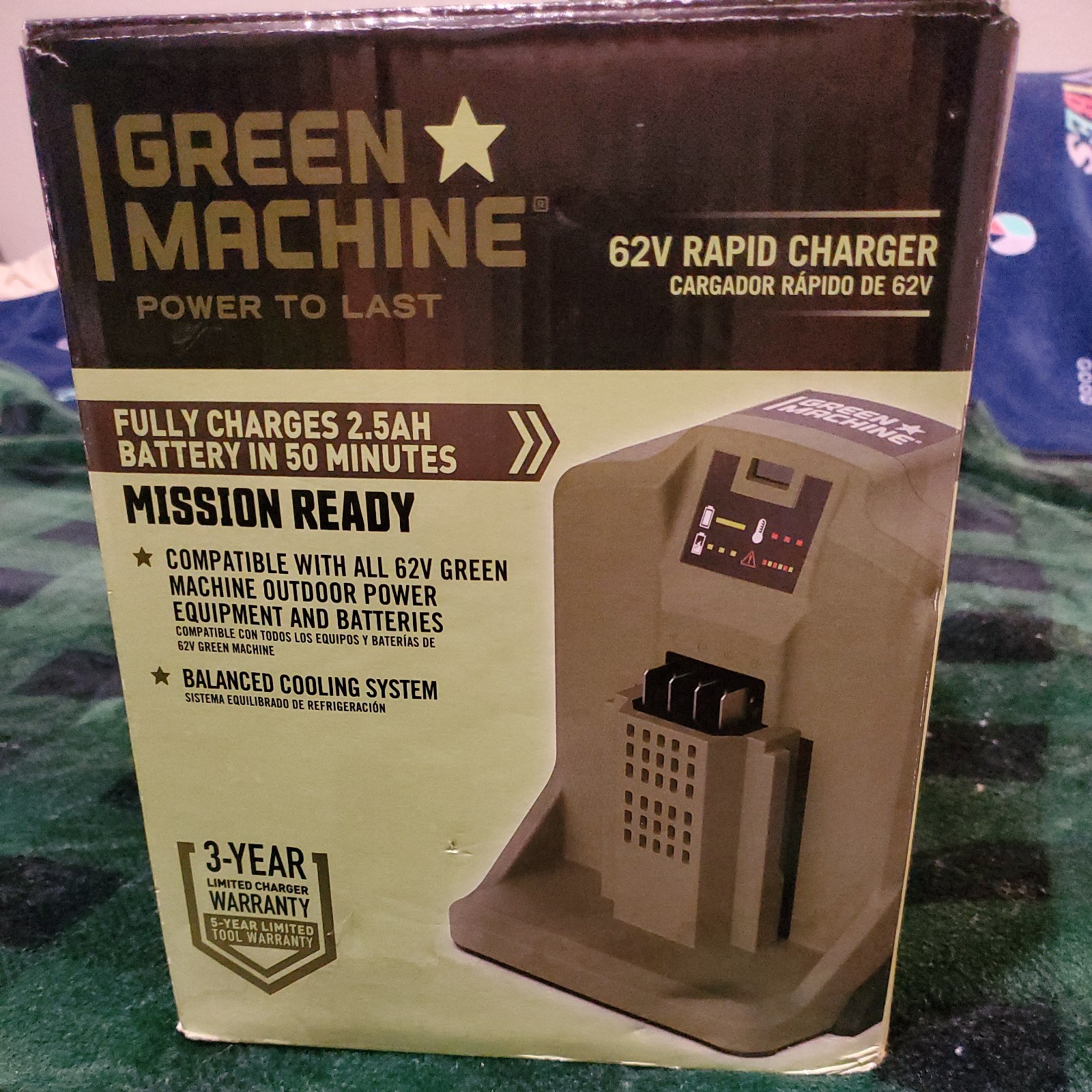 GREEN Machine Battery Charger 62V.