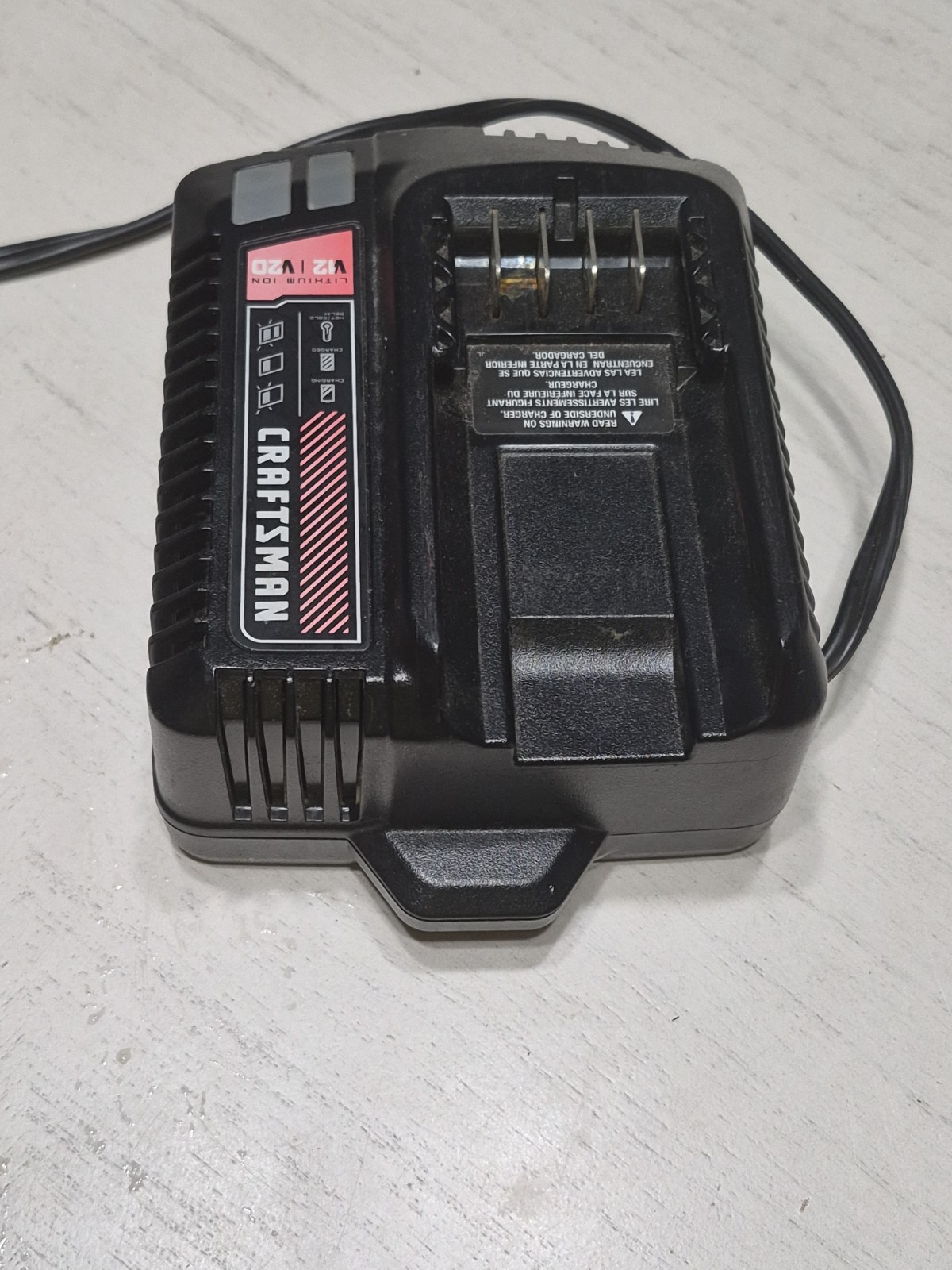 Craftsman CMCB102 Type 1 12-20V Max Lithium-Ion Battery Charger 12V 24V