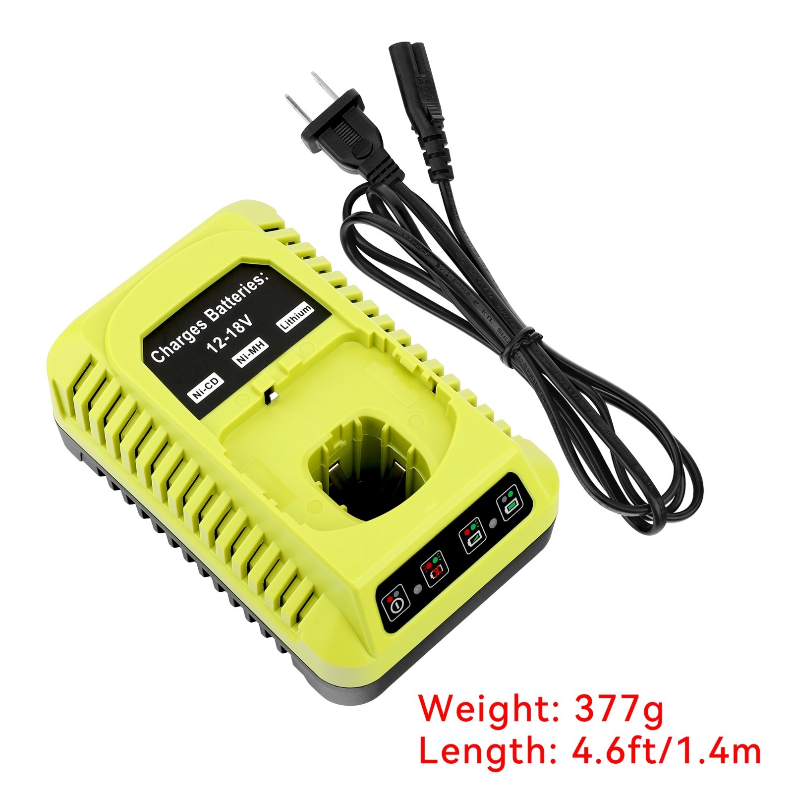 18V P117 Rapid Charger Replace for Ryobi 12V-18V Battery One+ Li-ion/NiCad/NiMh
