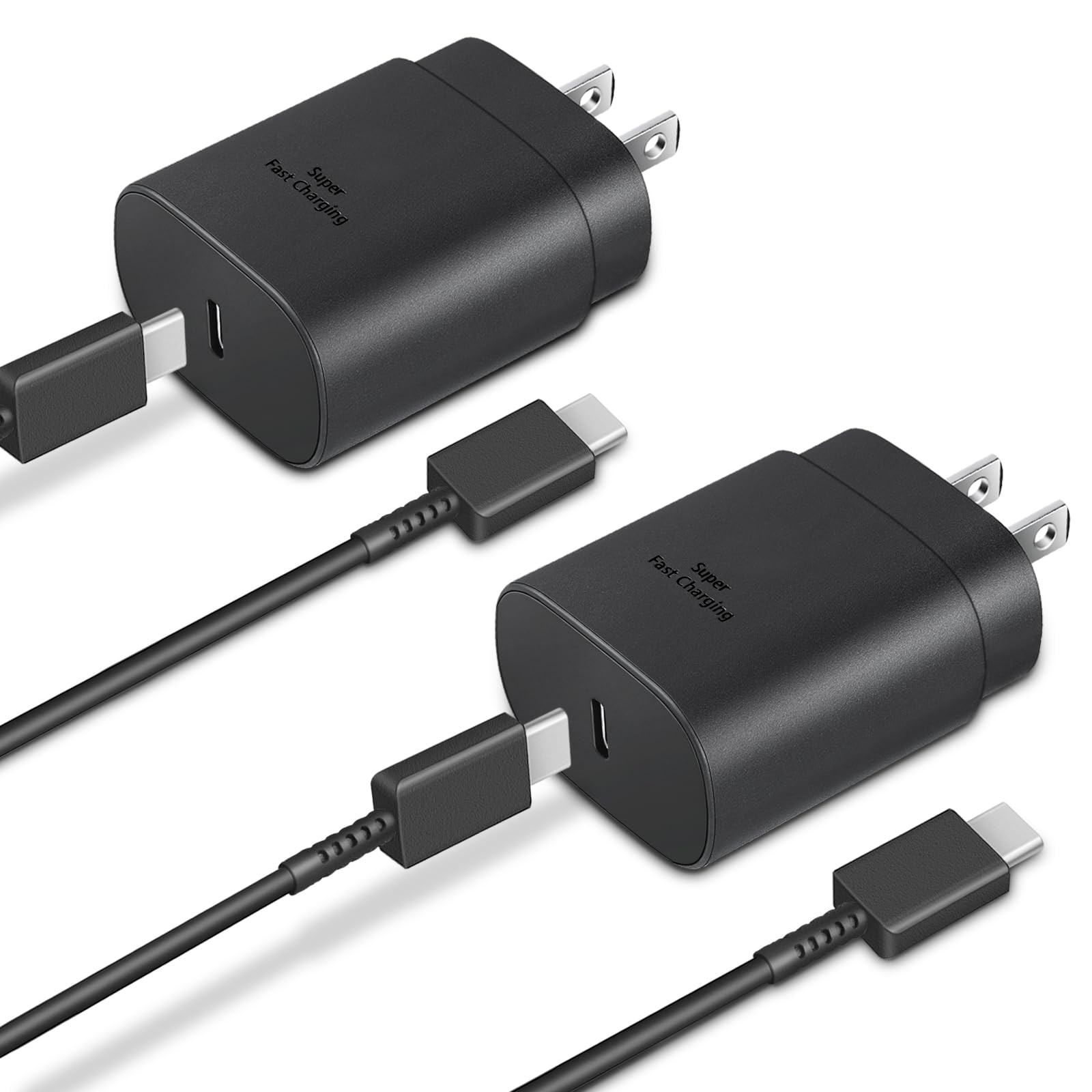 Guusmart Type C Charger 2-Pack 25W Type C Charging Block 6Ft Usb C Charger