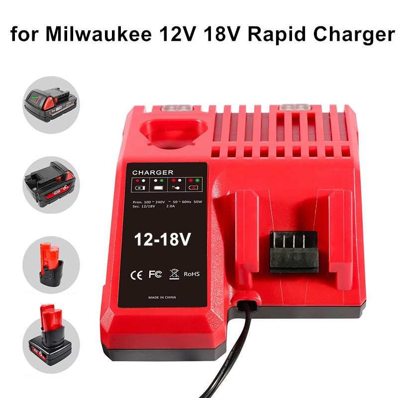 Charger For Milwaukee 12V-18V Lithium Battery For M12 For M18 18v Charger