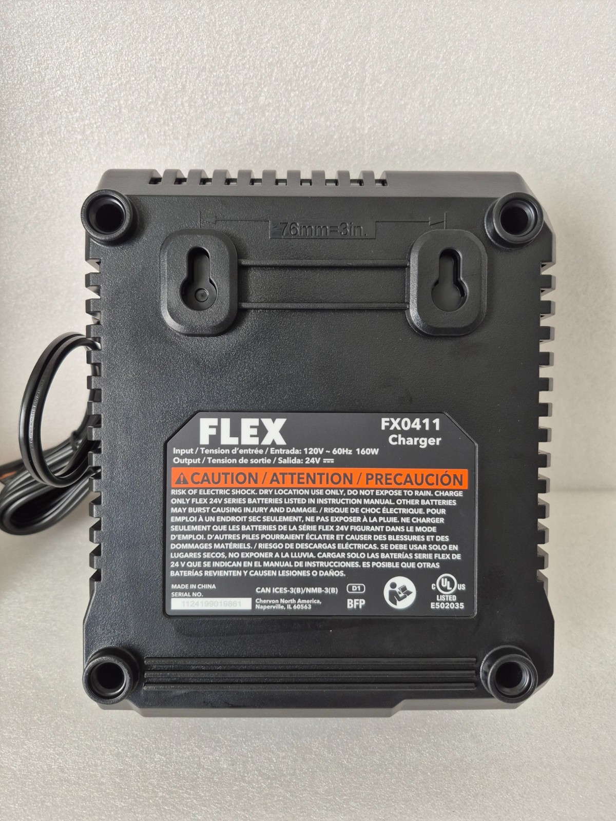FLEX 24 -Volt Lithium-ion FX0411-Z (160w Battery Charger)