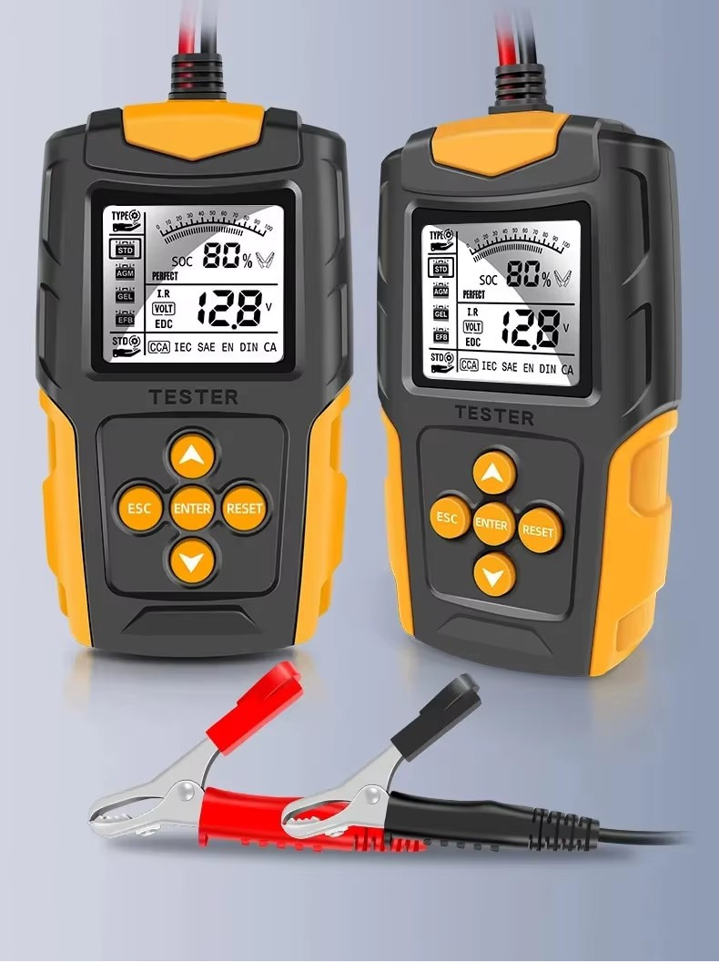 ⚡ Vehicle Battery Tester 12V 24V – LCD Analyzer for Cranking & Charging