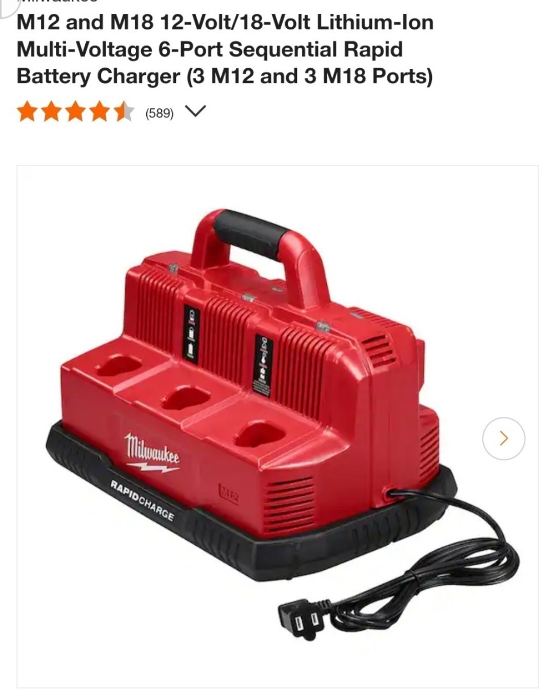 ⭐️NEW⭐️ Milwaukee M18/M12 6-Port RAPID Charger