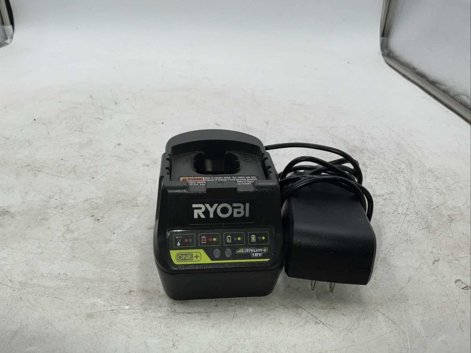 Ryobi One+ P118B 18V Power Tool Lithium Ion Battery Charger W/ Power Adapter