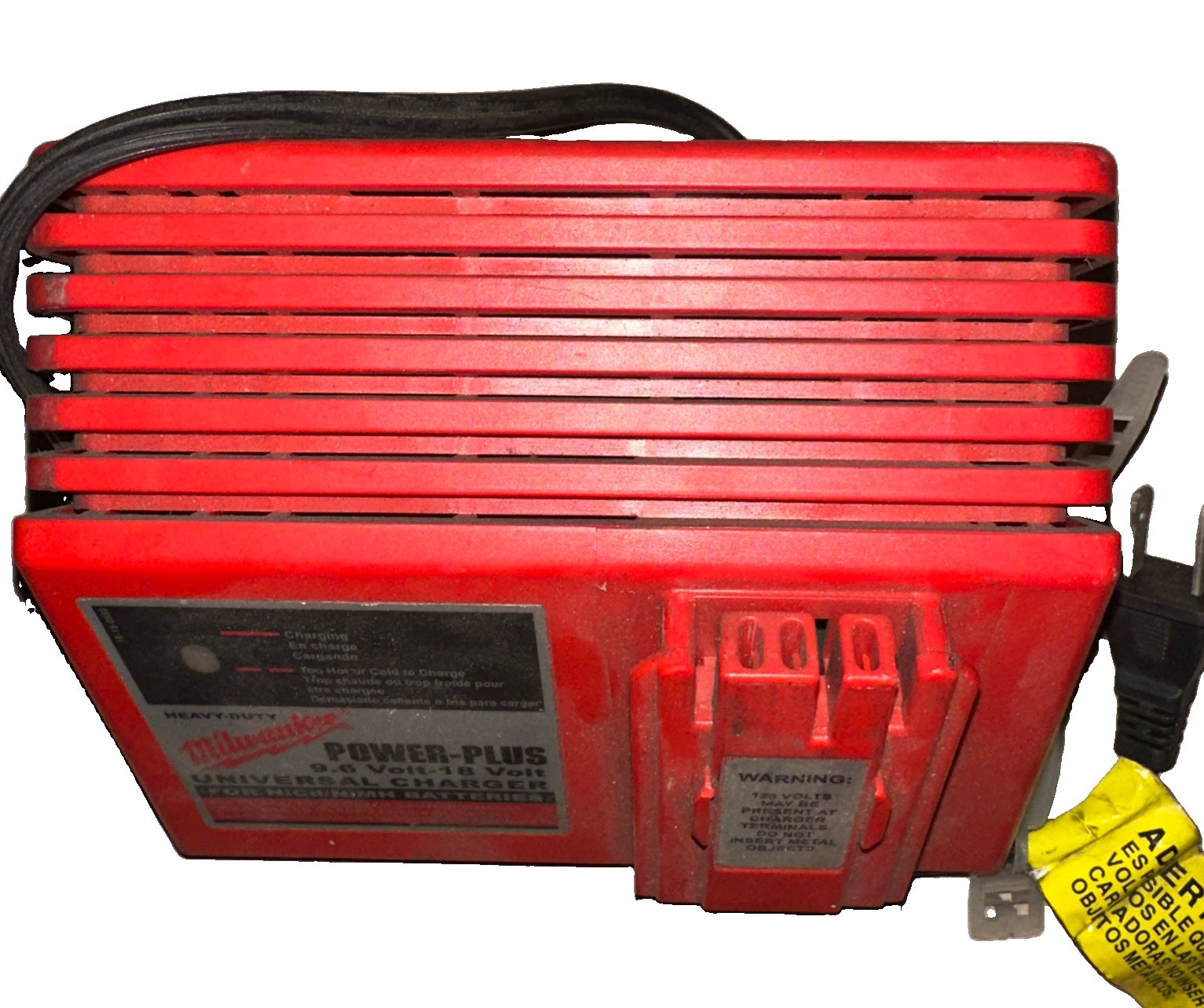 Milwaukee Power Plus Universal Battery Charger 9.6V-18V NiCd/NiMH 120V 2.7A USA