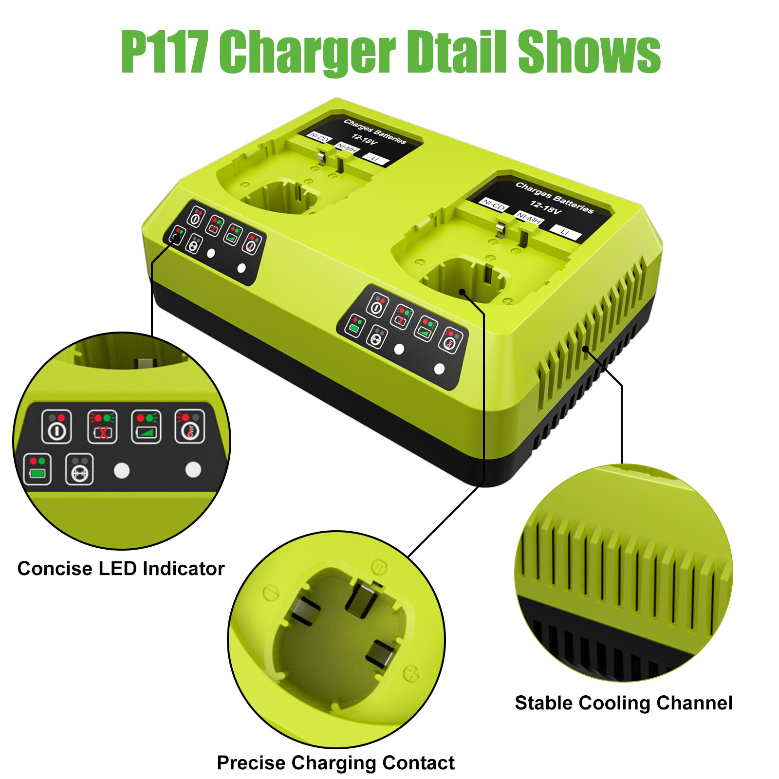Rapid NEW Charger For RYOBI P108 18V One Plus High Capacity Lithium-ion Battery