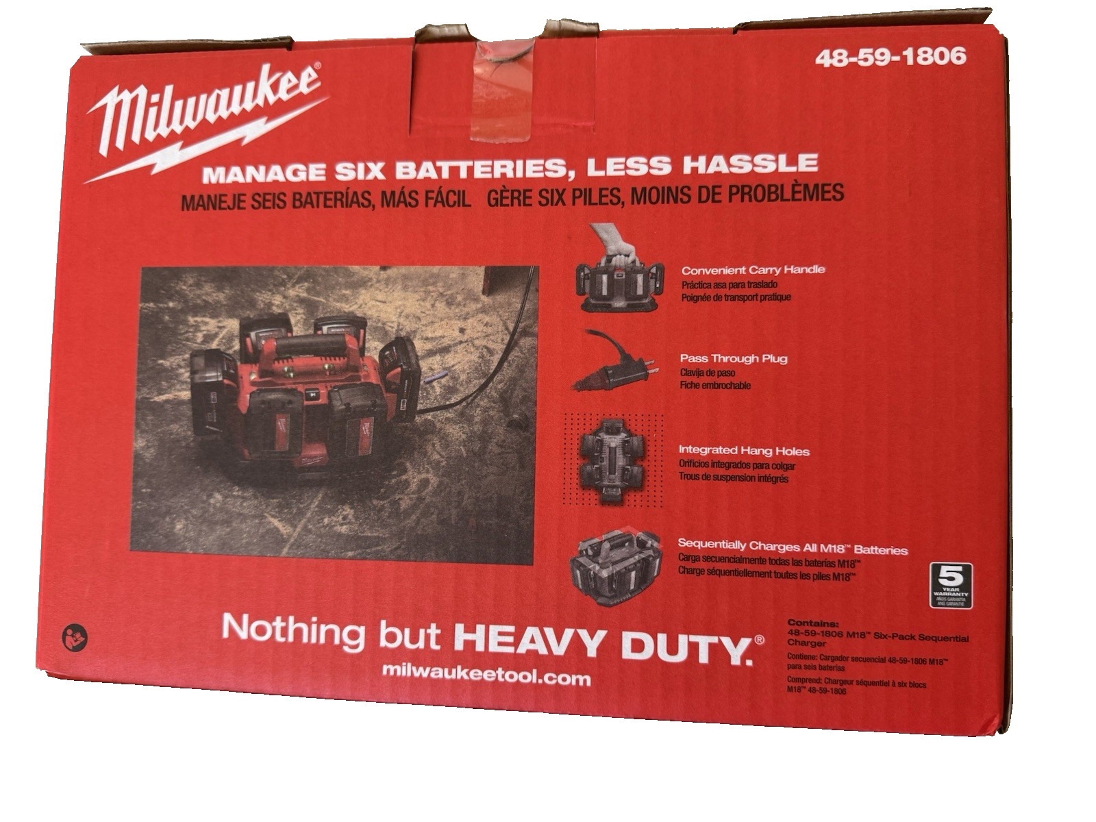 Milwaukee 48-59-1806 M18 18 Volt Six Pack Sequential Compact Size Charger
