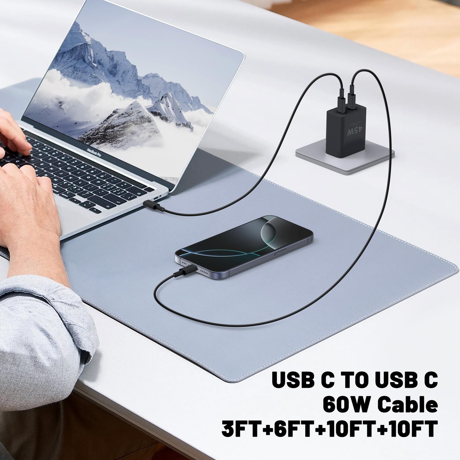 Qziiw Super Samsung Charger Type C45W Dual Port Usb C Charger Block 2-Pack