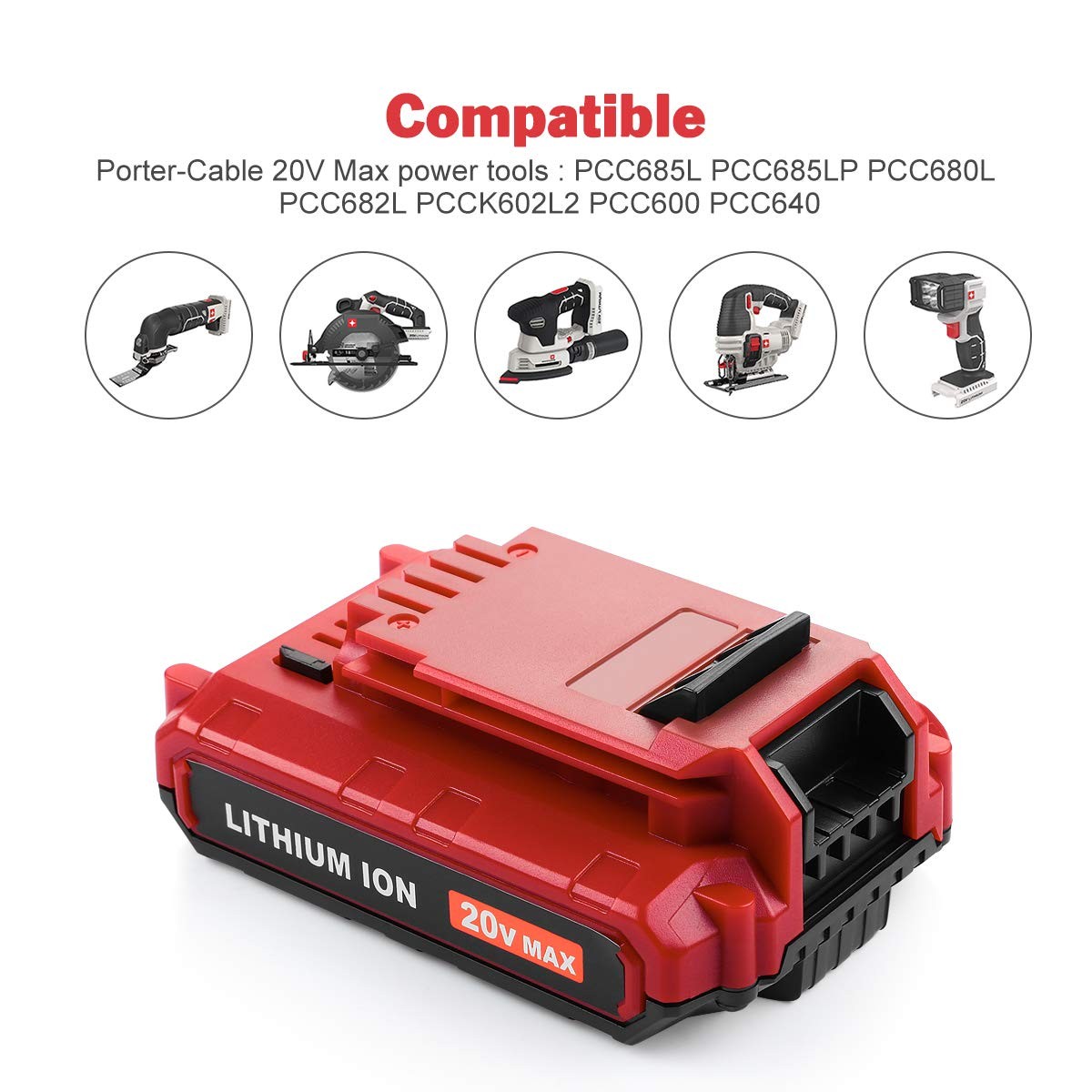 Antrobut 2Pack 3.5Ah Replacement Porter Cable 20V Battery Pcc680L Pcc681L