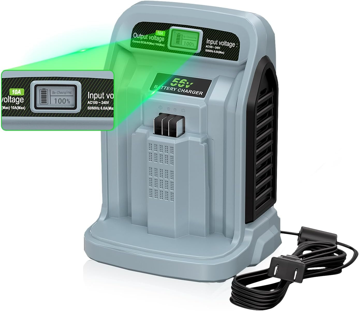 10A Fast Charger for EGO 56V Batteries CH5500 CH2800D CH7000 CH2100 CH3200