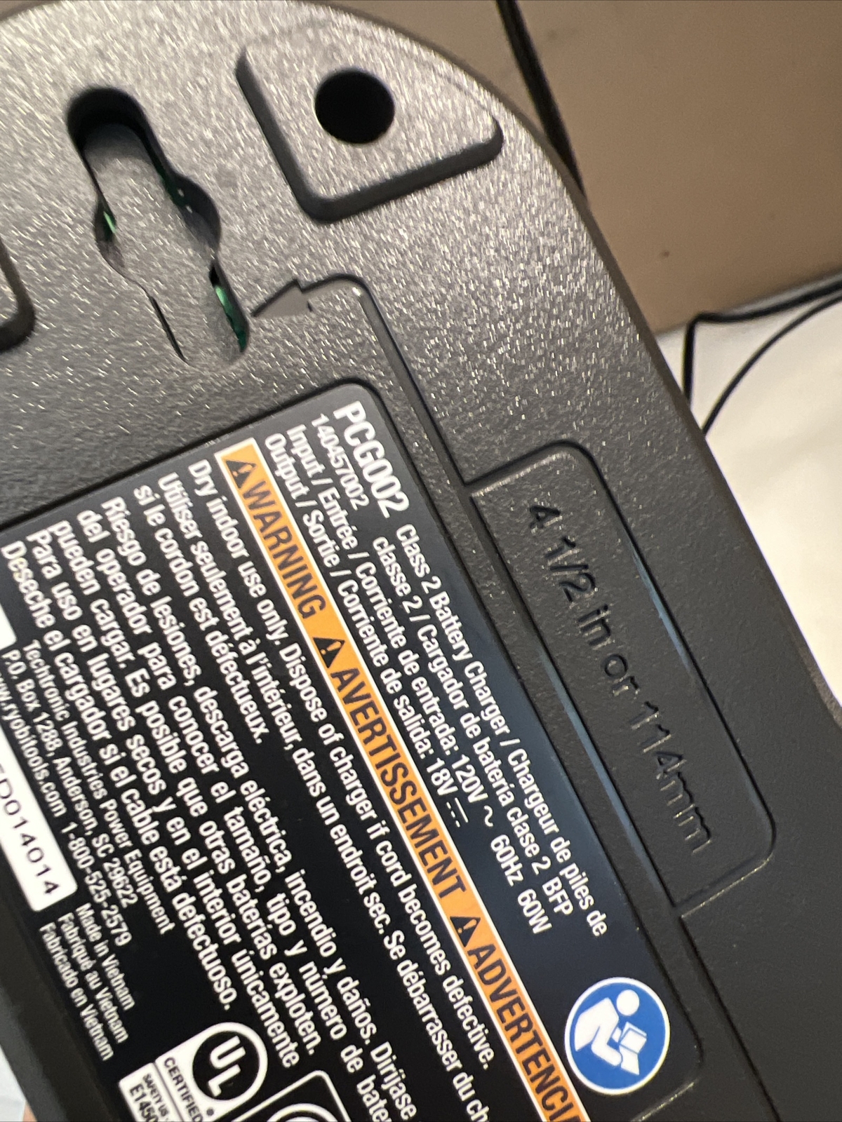 Clean RYOBI PCG002 18V ONE+ Li-Ion Battery Charger Tested Working – No Battery
