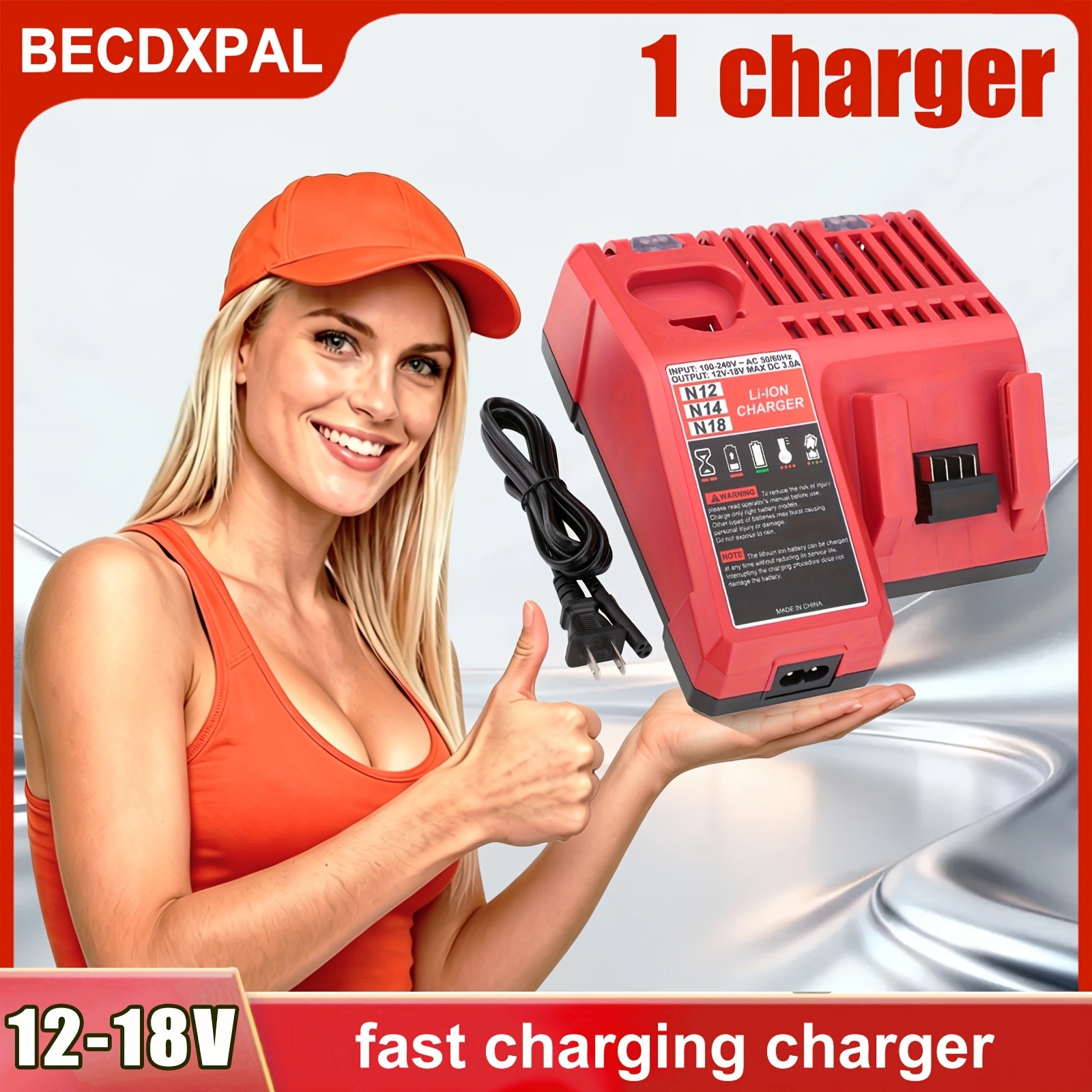 12V 18V Battery Charger for Milwaukee 48-59-1812 M12 M18 Lithium Rapid Charger
