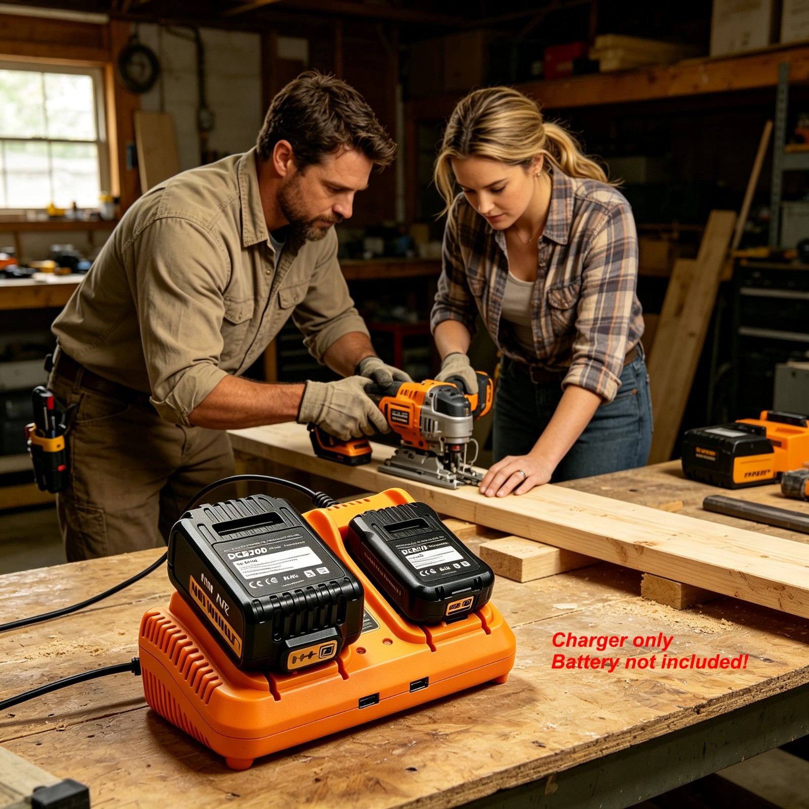 2 Port Rapid Charge Station Compatible with DeWalt DCB206 DCB204 DCB606 Battey