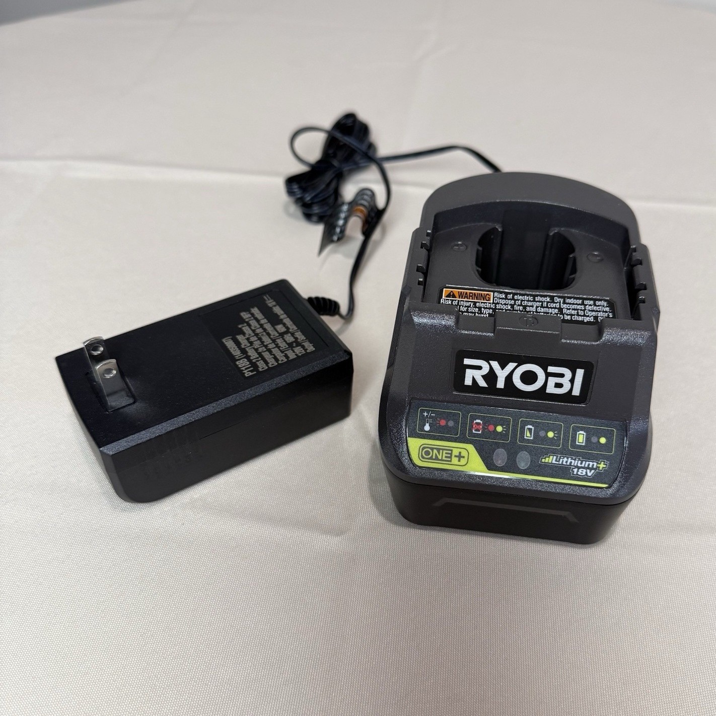 Ryobi P118B 18V Lithium Battery Charger Black Single Battery Charging