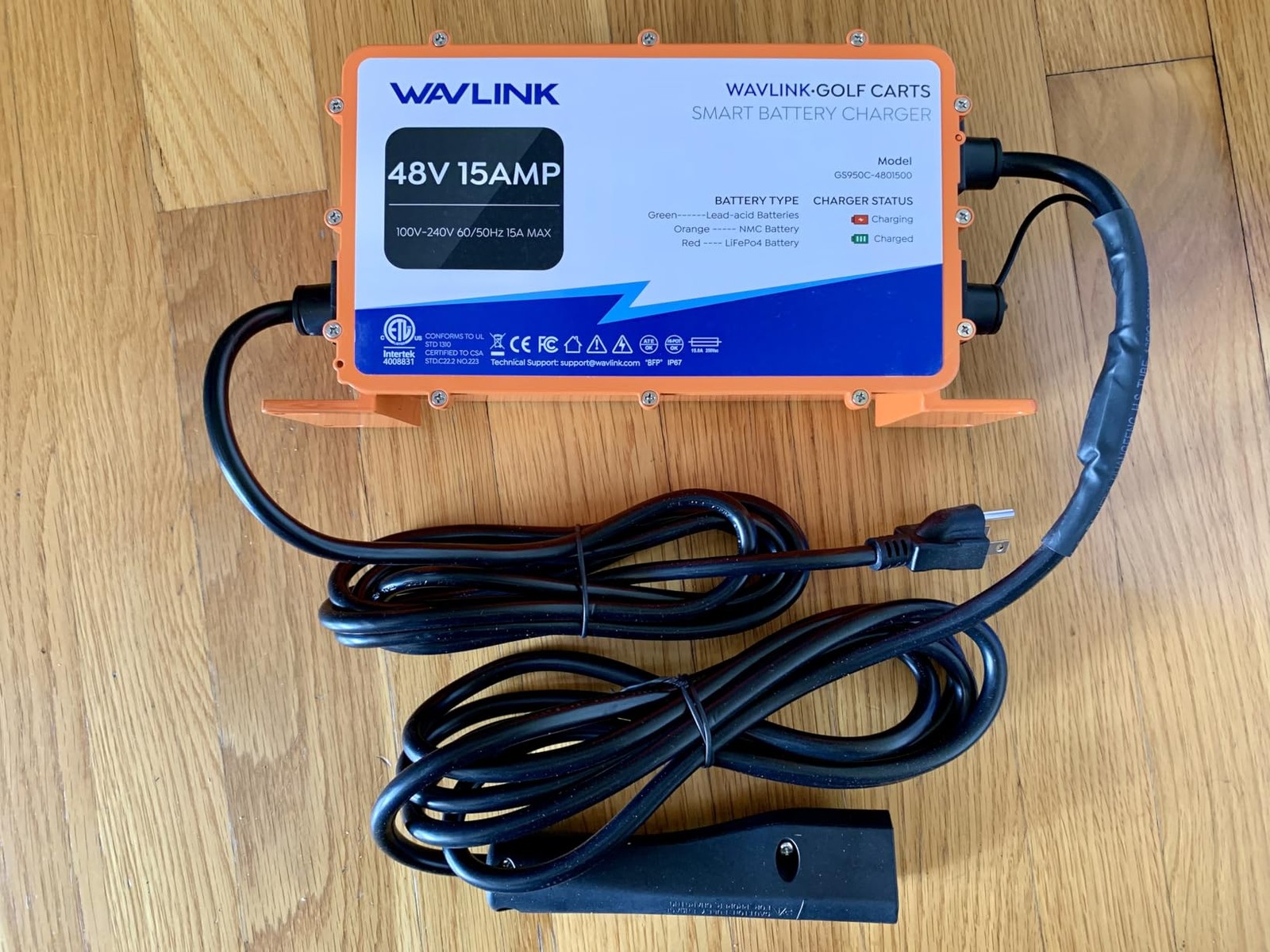 WAVLINK 48v Golf Cart Charger Smart Charging For Long Battery Life Multi-stage