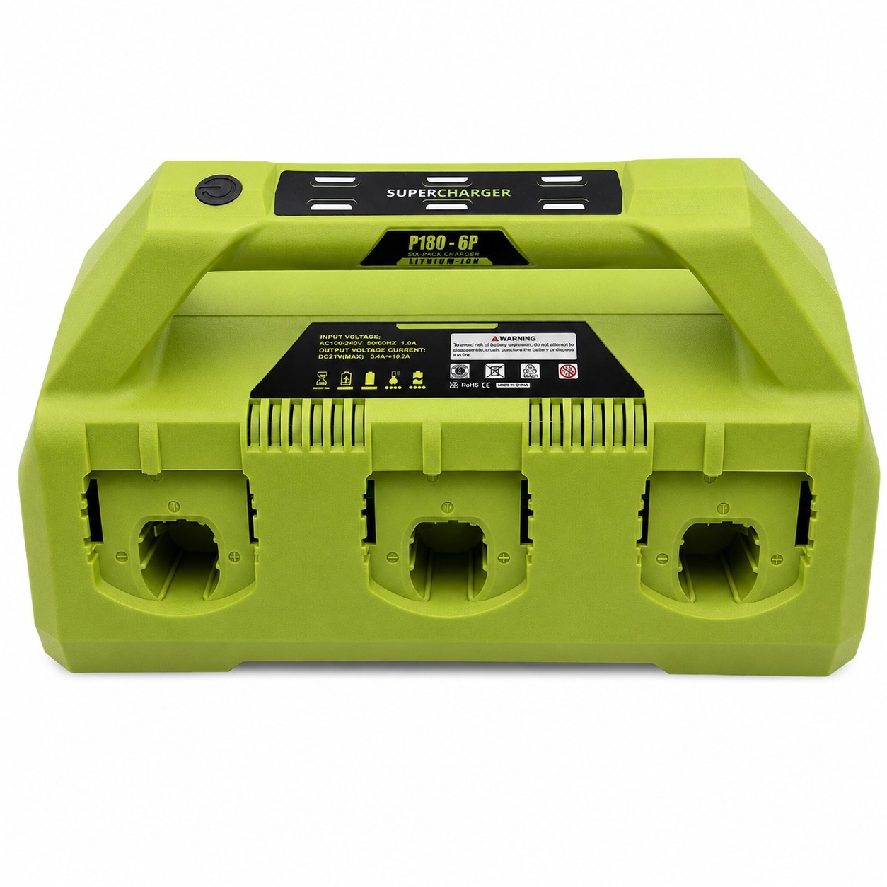 4A 6-Port Rapid Charging Station Compatible with Ryobi 18V P135 PCG005 P118 P117