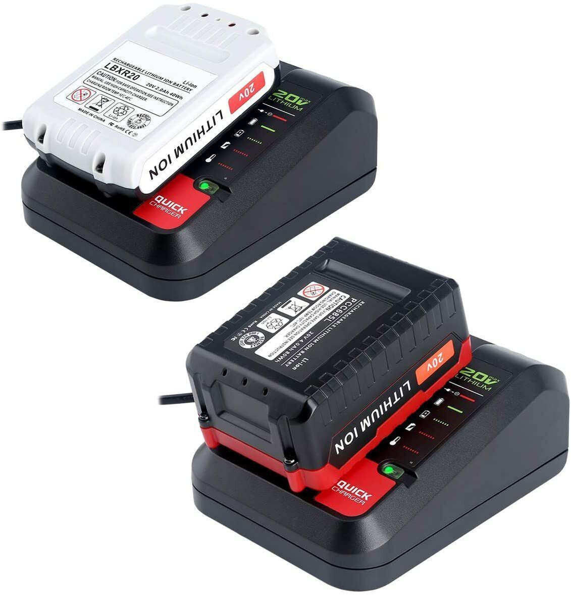 20V MAX Rapid charger for Black&Decker and Porter Cable 20 Volt Lithium Battery