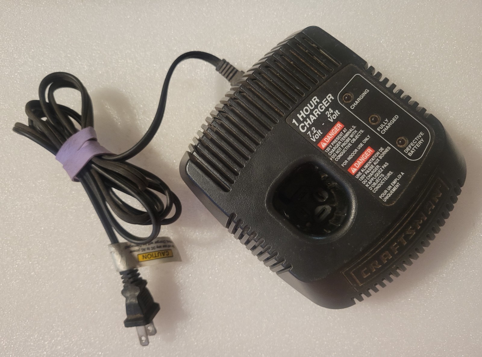 Craftsman 7.2–24V Battery Fast Charger Dual Rate 1425301 BD0637 Ni-Cd & Ni-MH