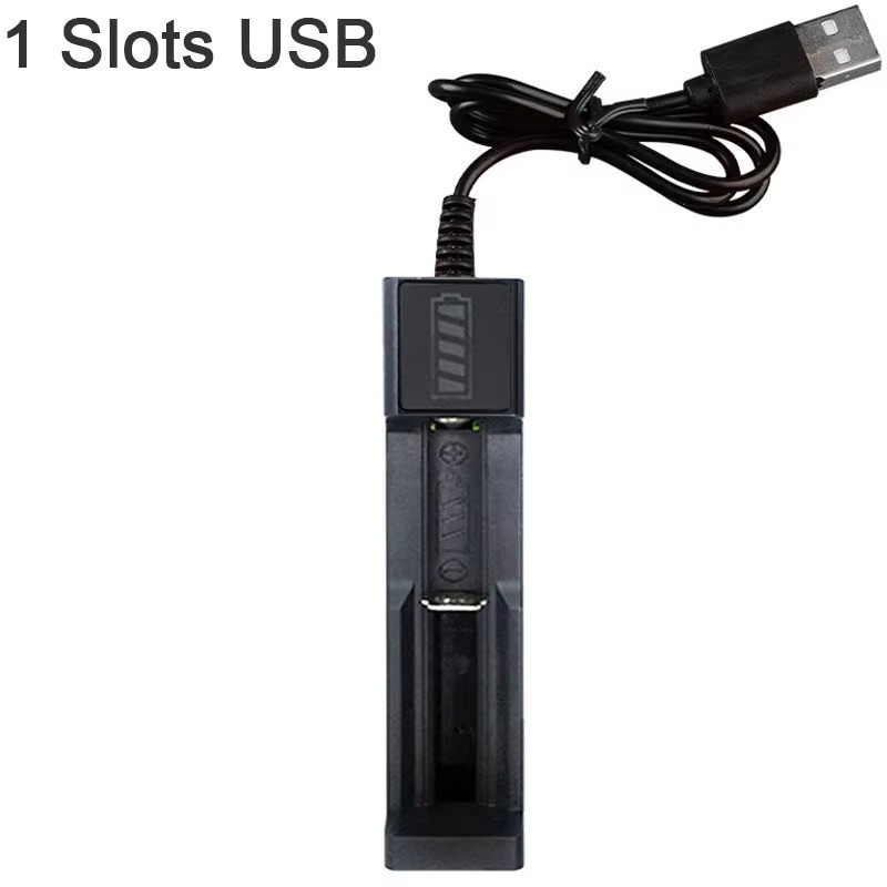 18650 Battery Charger 1/2/4 Slots Dual 18650 Charging 3.7V Rechargeable Lithium