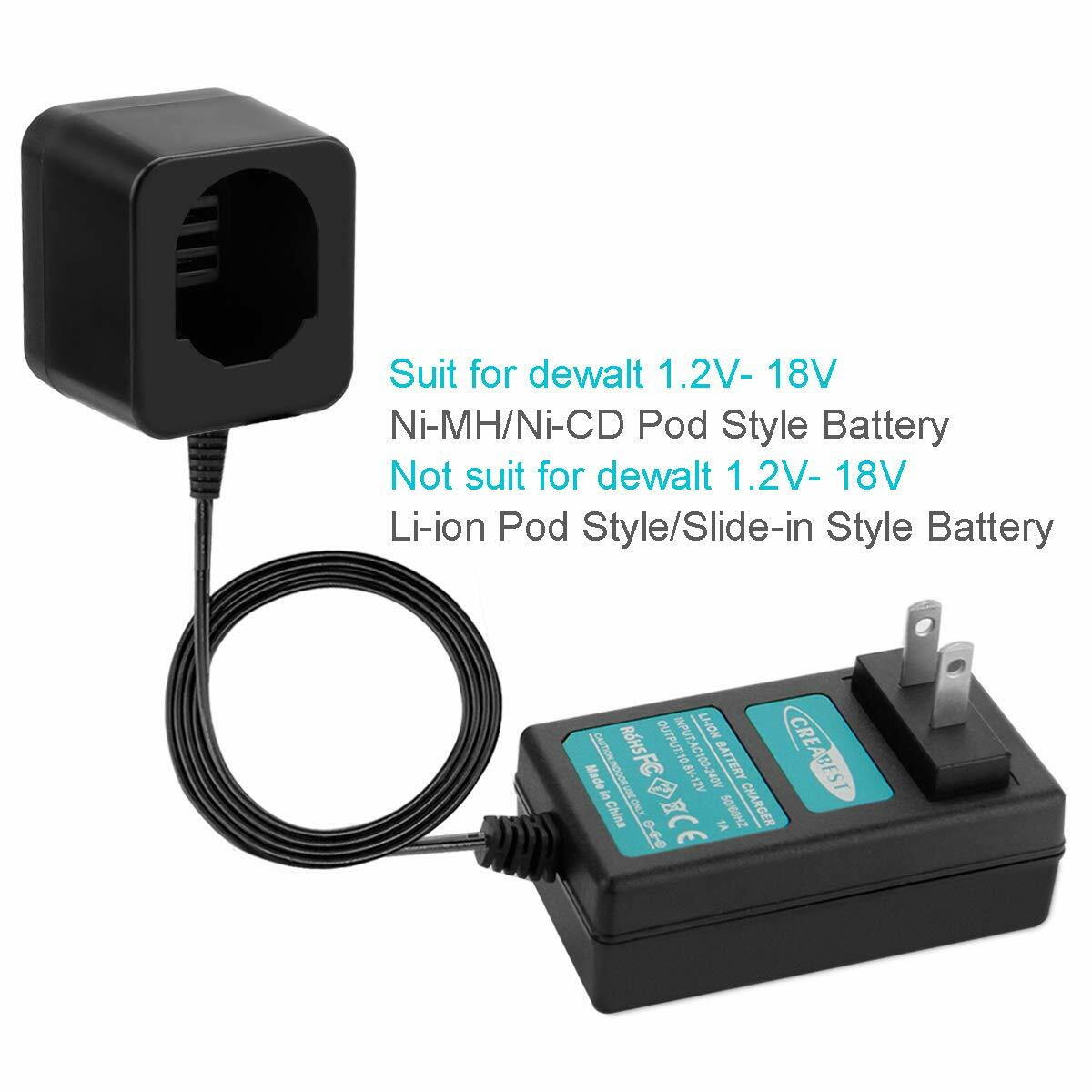 7.2V-18V Battery Charger For Black Decker PS120 PS130 PS140 Ni-MH/Ni-Cd Pod
