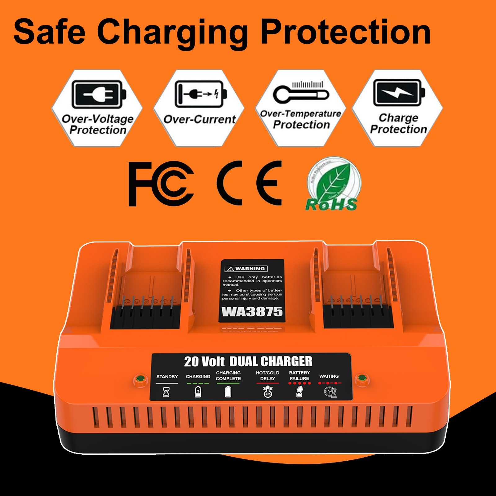 1 PCS Battery Charger Station for 20V Max Lithium Ion Batteries