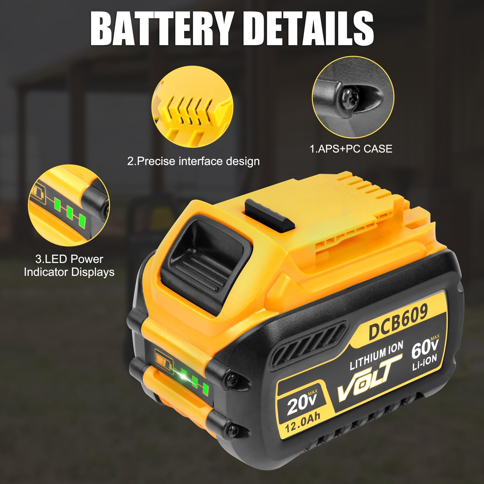 Akelor 12.0Ah Replacement For Dewalt Flexvolt 20V/60V Max Dcb606 Dcb609 Dcb612