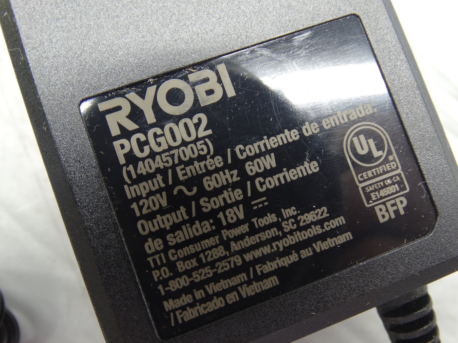 RYOBI ONE+ 18V Lithium-Ion Charger PCG002