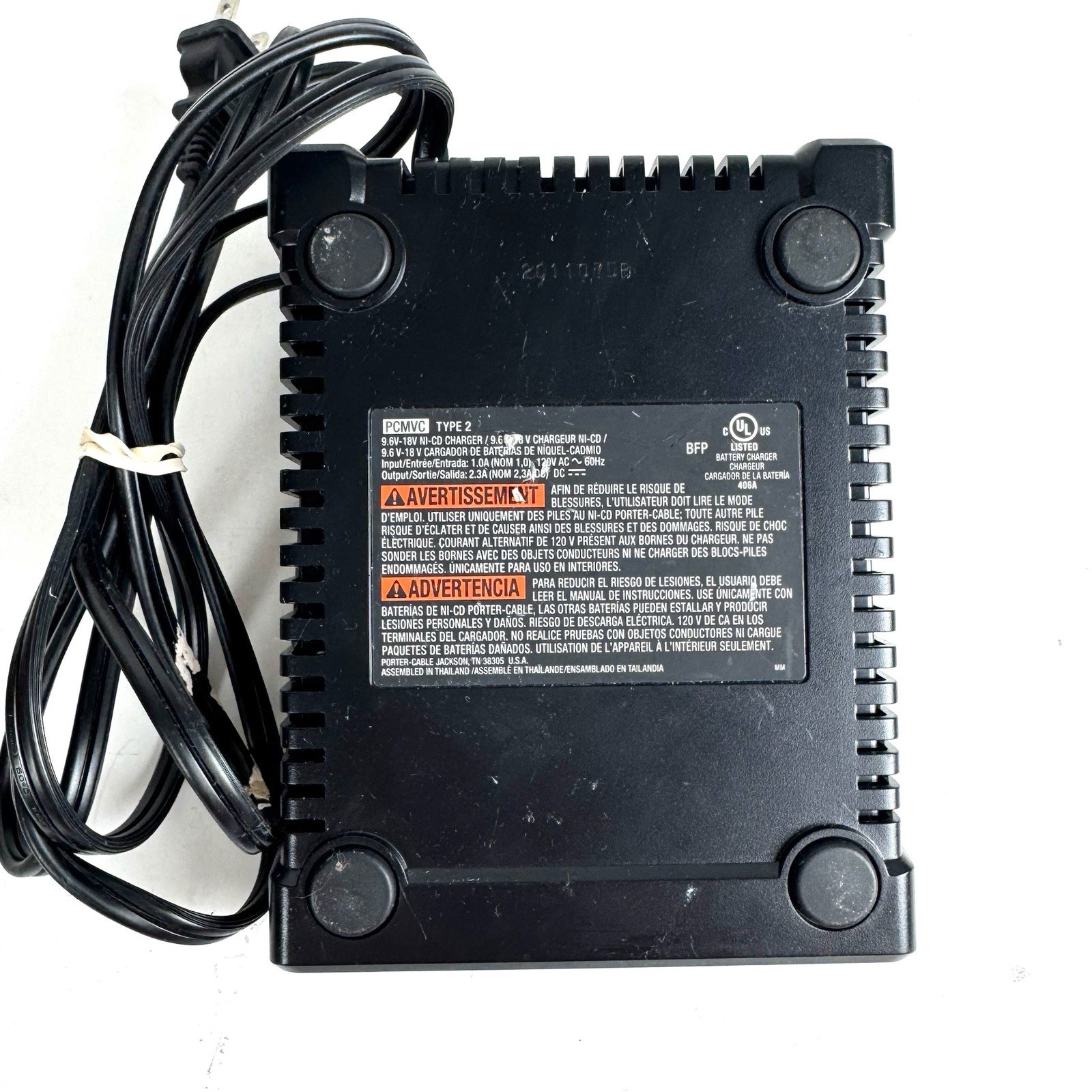 Porter-Cable PCMVC Type 2 9.6V-18V NiCd Multi-Volt Battery Charger – TESTED