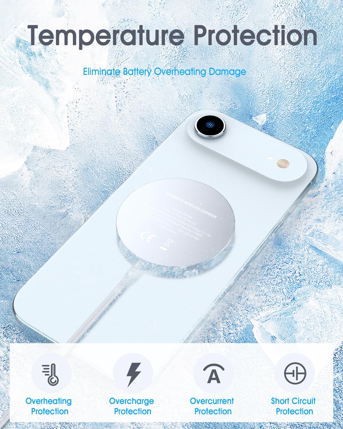 Wrvvr For Apple Mag-Safe Charger 2 Pack Magnetic Wireless Charger For Iphone
