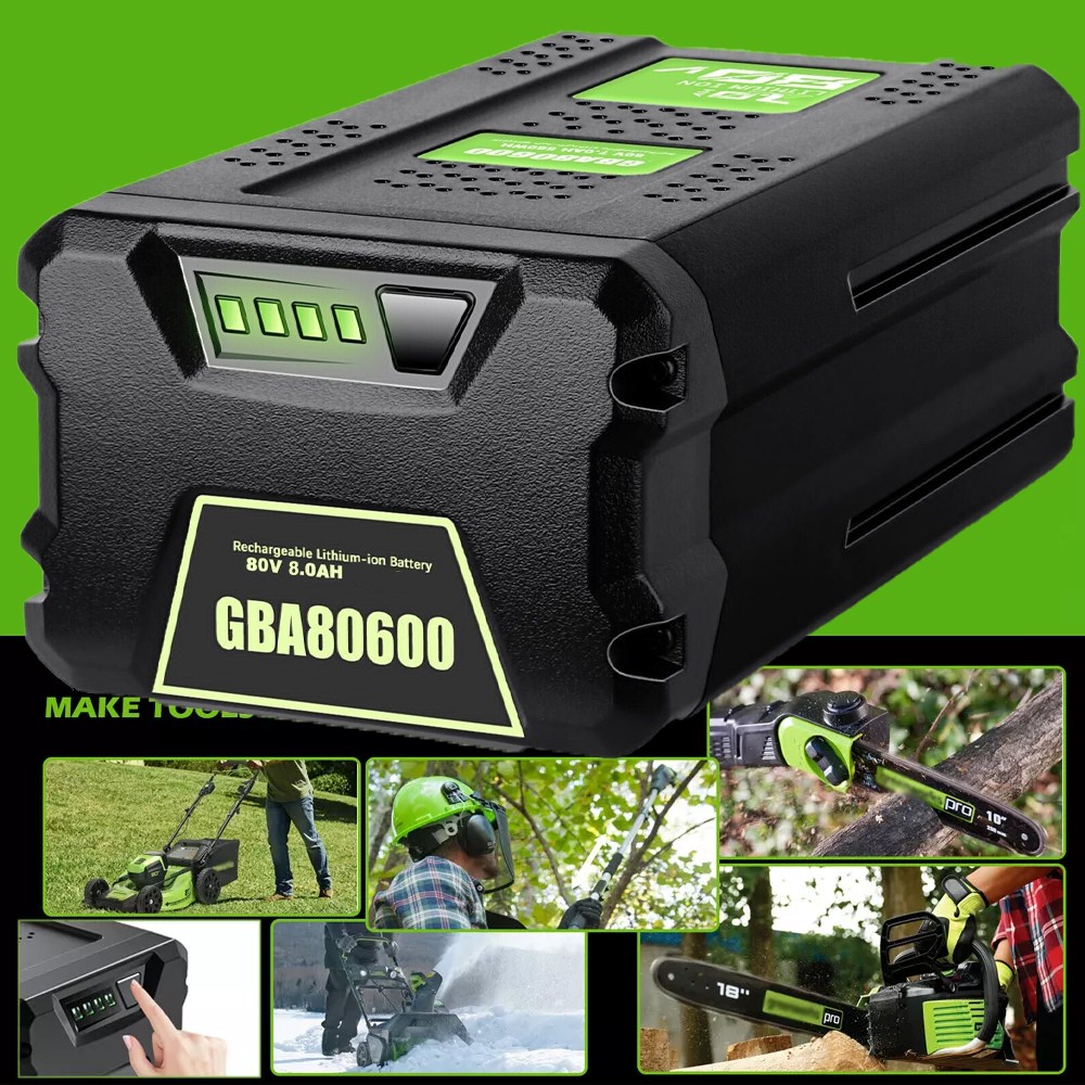 80V 8.0Ah Lithium-ion Battery For Greenworks PRO 80V GBA80200 GBA80600 2601302
