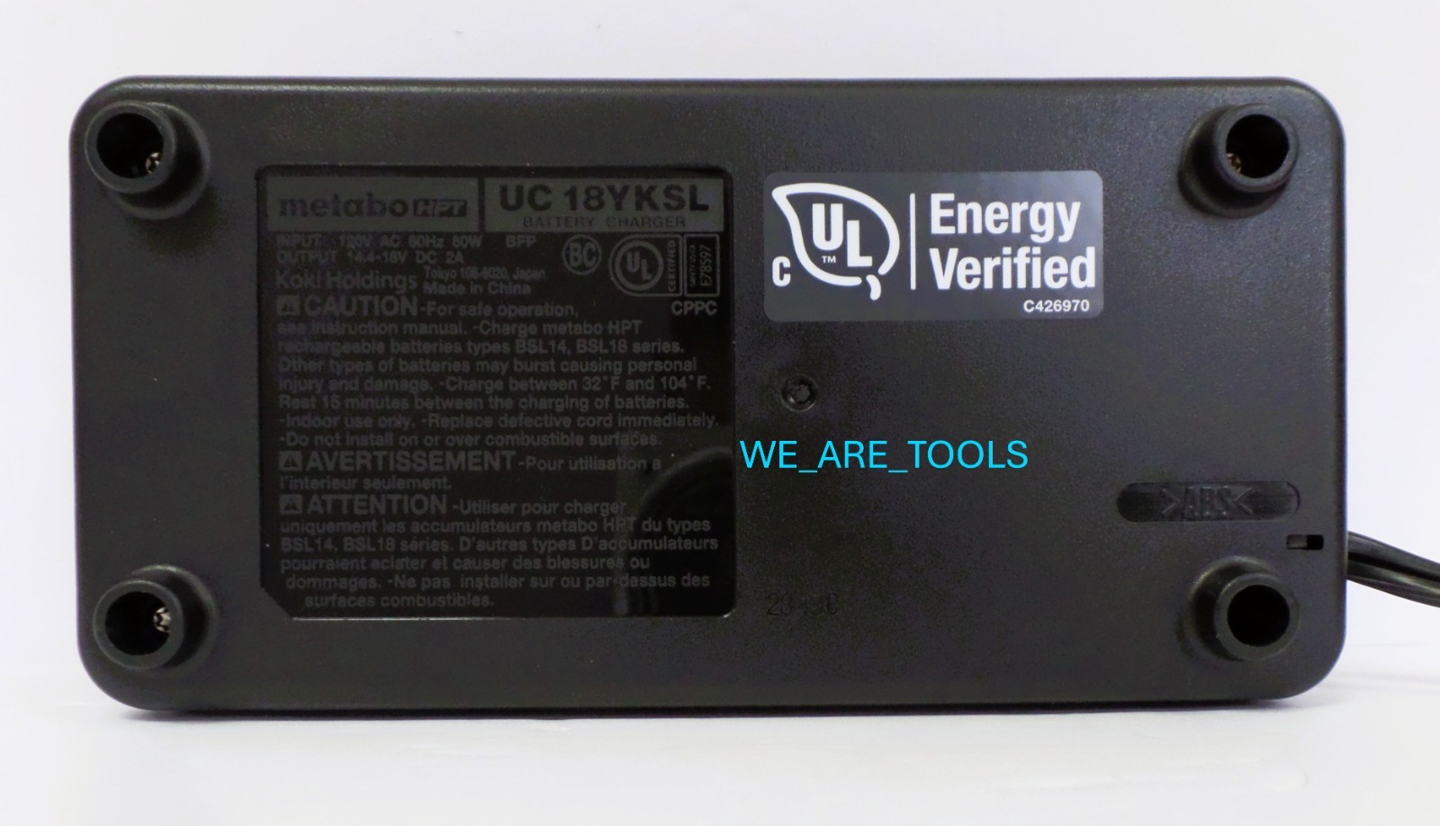 New Metabo HPT UC18YKSL 18V Lith-Ion Slide Battery Charger 18V 18 Volt