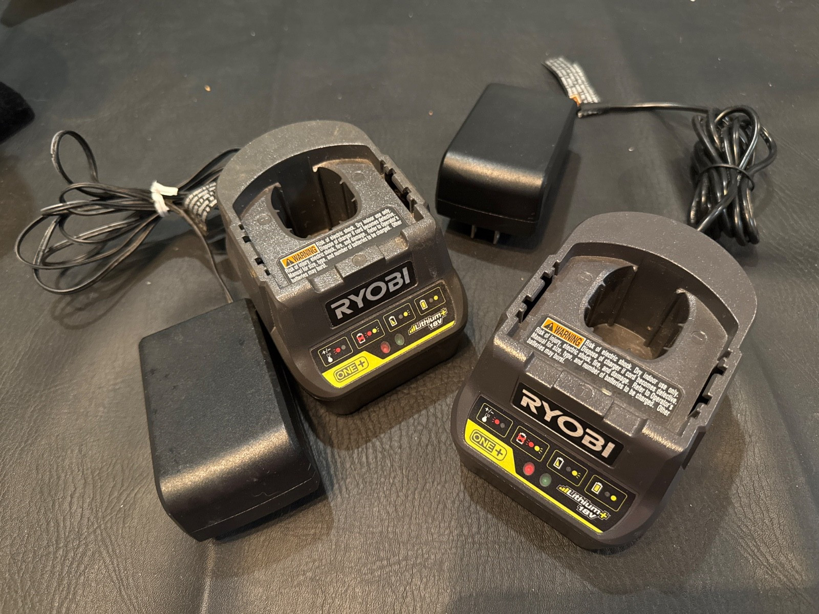 Ryobi P118B ONE+ 18V Li-Ion Dual Chemistry Battery Charger Qty 2