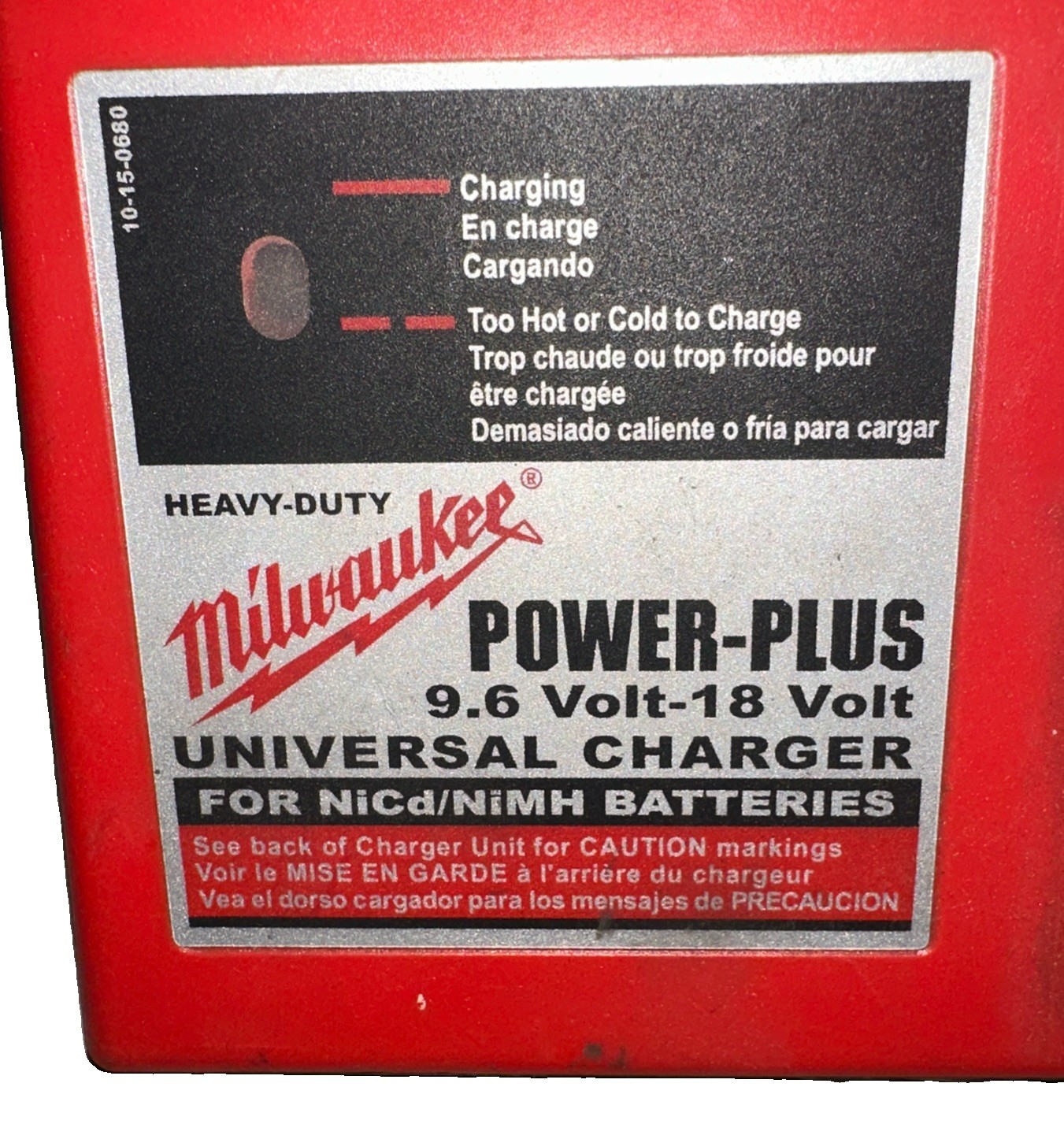 Milwaukee Power Plus Universal Battery Charger 9.6V-18V NiCd/NiMH 120V 2.7A USA