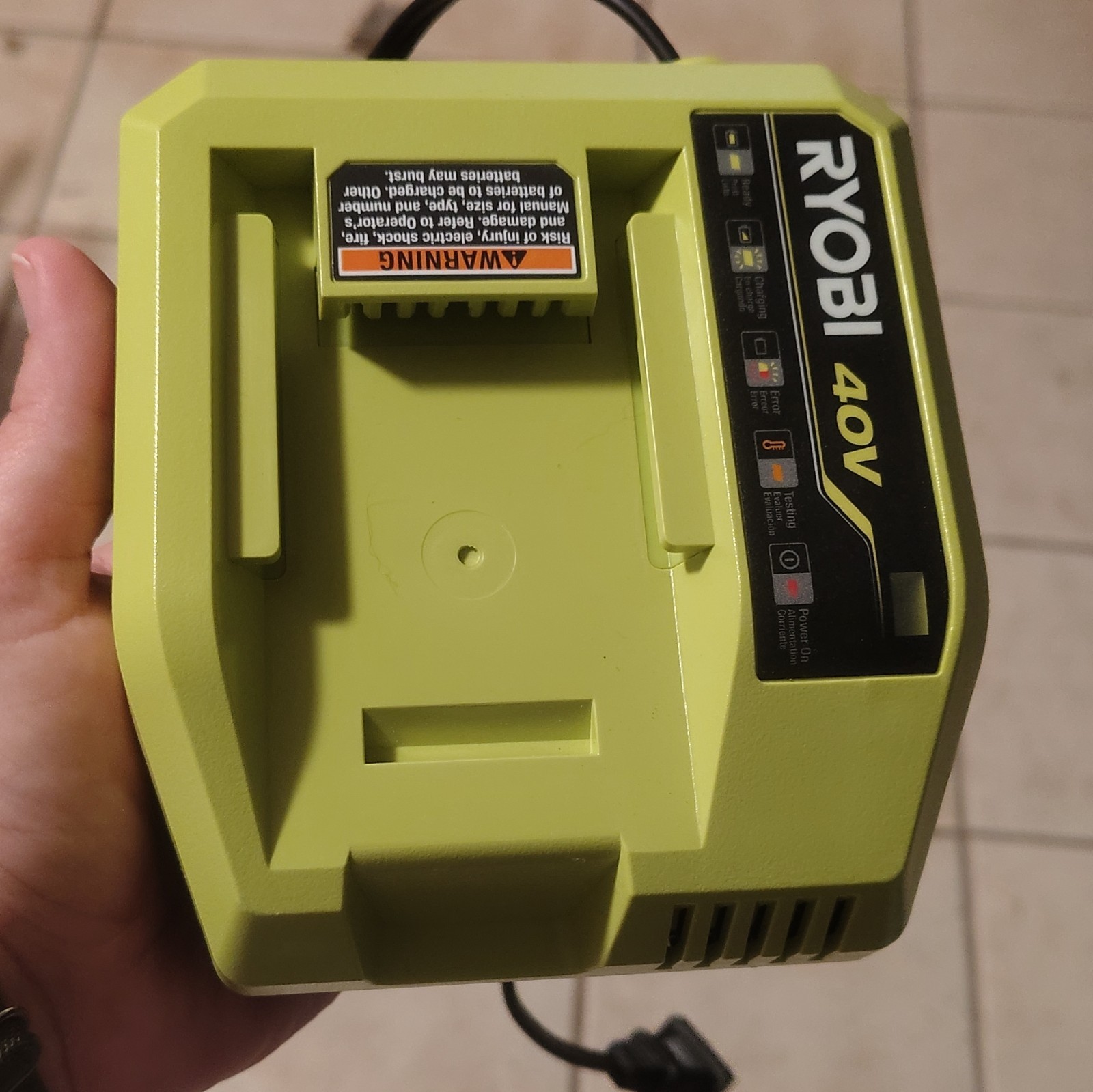 RYOBI 40V Rapid Battery Charger OP408VNM