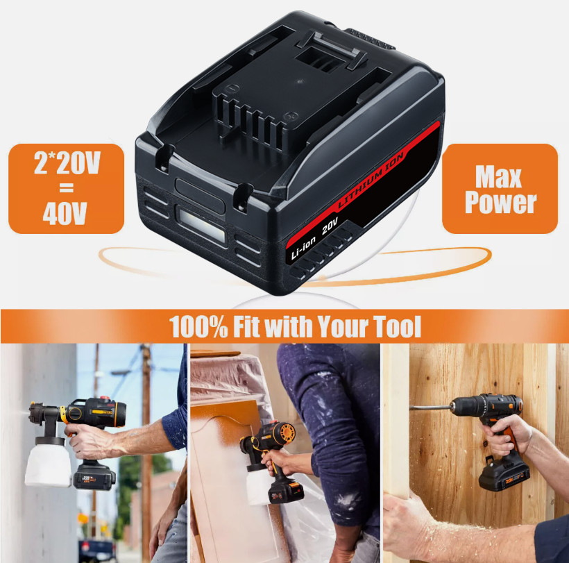 2PACK For Worx WA3578 Power Share Battery 20V 7.0Ah WA3520 WA3525 WA3575 Li-Ion