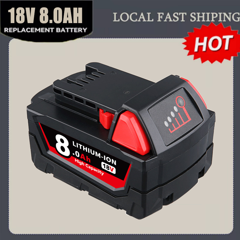 2PACK For Milwaukee For M18 Lithium 8.0AH Extended Capacity Battery 48-11-1860