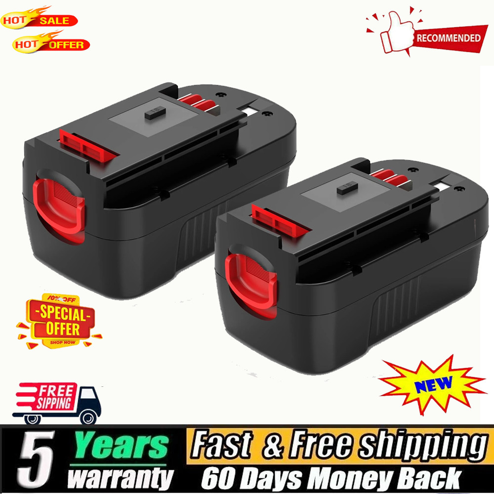 2Pack HPB18 For BLACK&DECKER 18V 18 Volt NI-Mh 4.8Ah Battery HPB18-OPE 244760-00