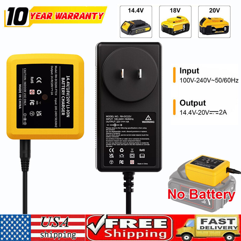 20V Lithium Battery Charger For Dewalt 20V MAX Battery Charger DCB206-2 DCB205-2