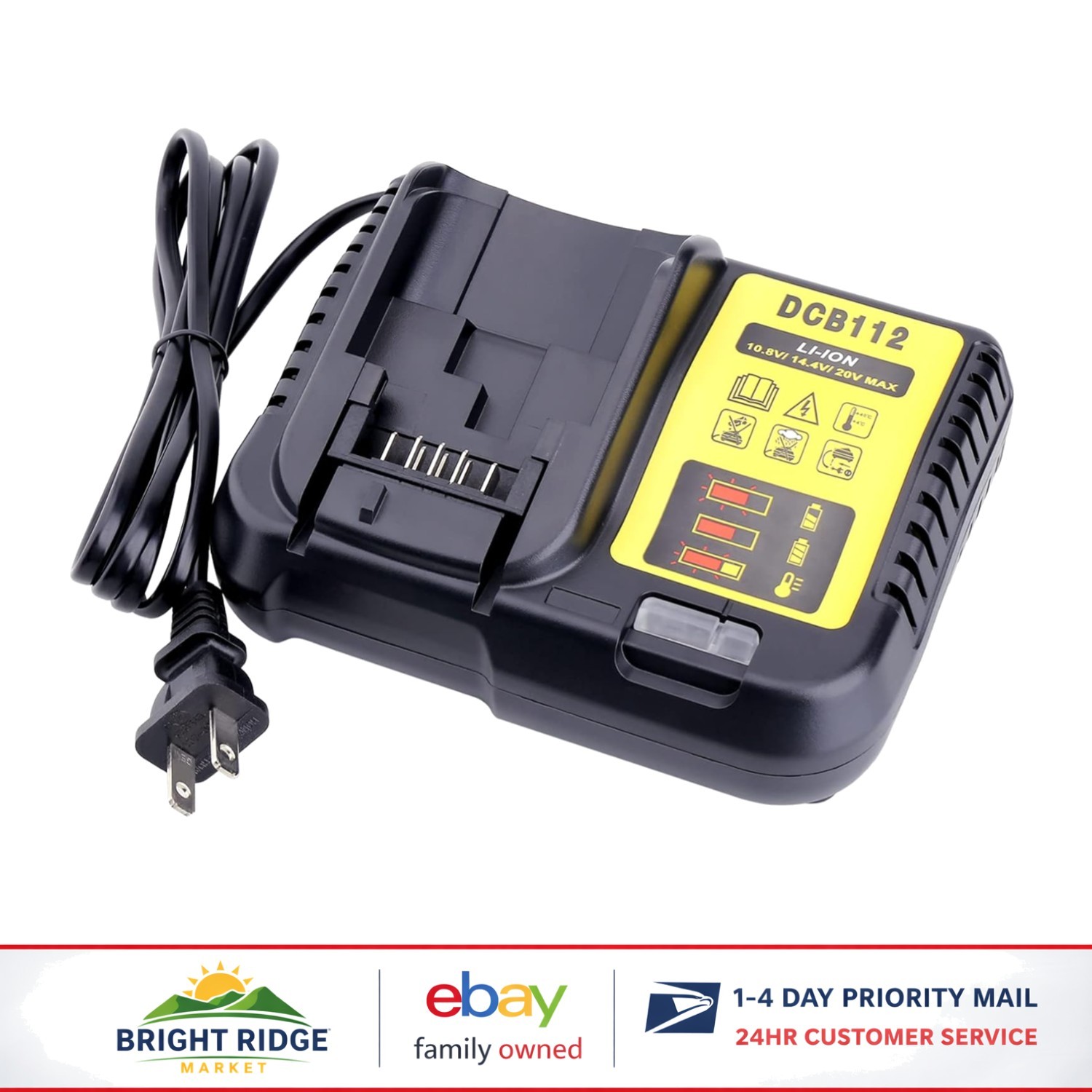 Efficient 20V Max Battery Charger Compatible with Multiple Lithium Packs